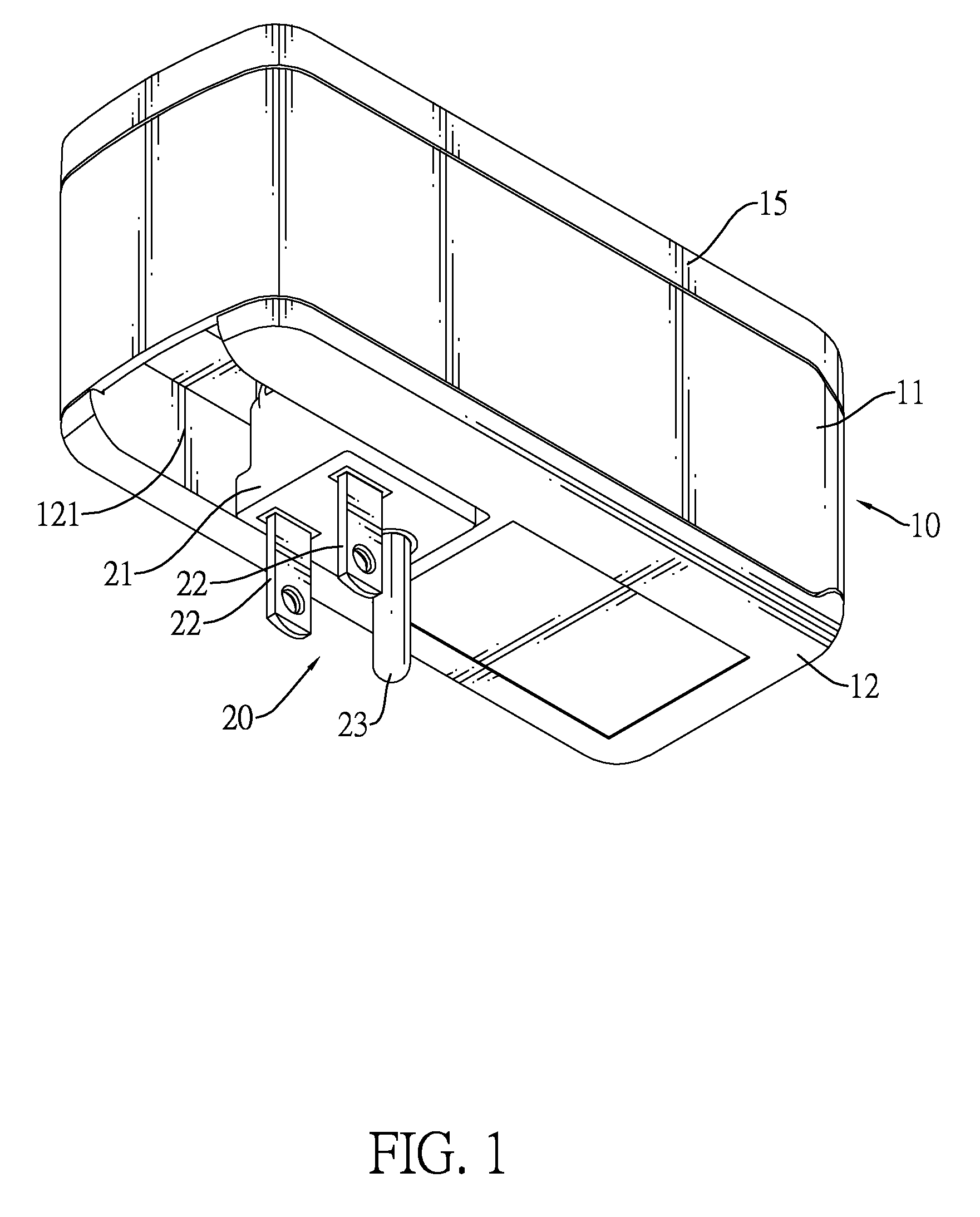 Power converter having a pivotable and receivable plug