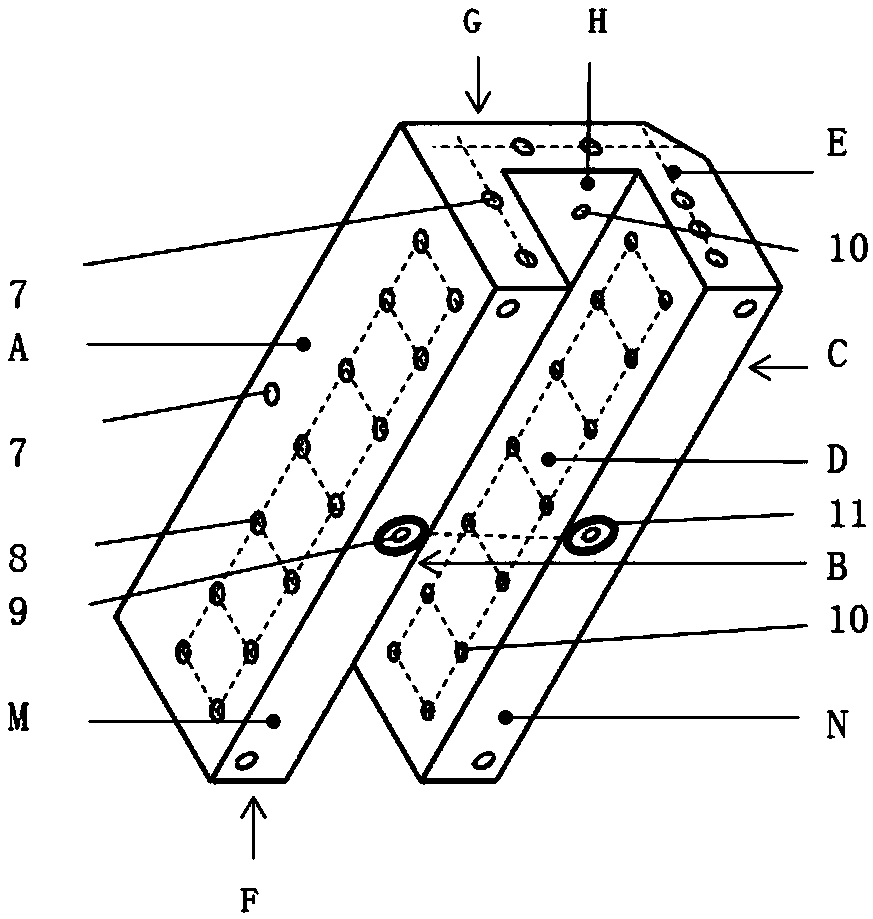 A kind of air bearing guide device with non-equal depth throttling cavity