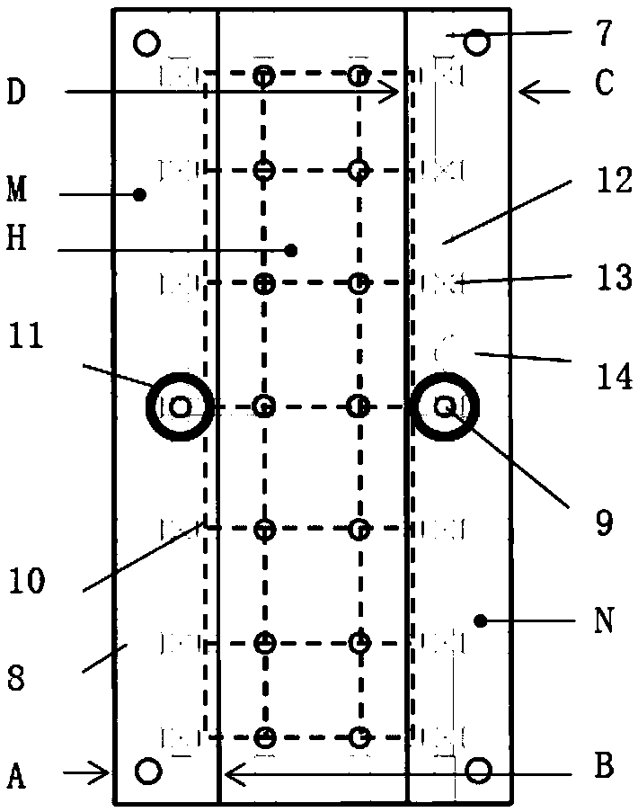 A kind of air bearing guide device with non-equal depth throttling cavity