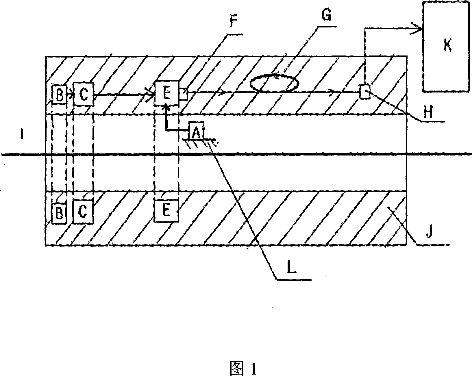 Built-in fiber temperature signal transmission device of medium and high pressure system