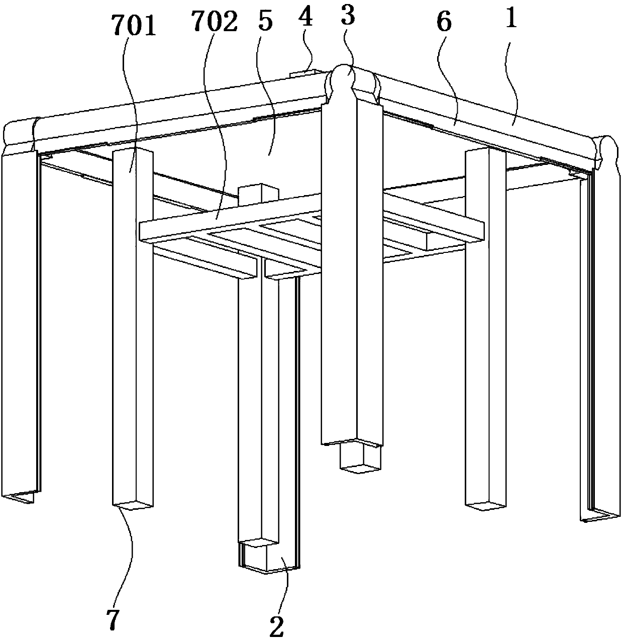 Windproof device for grape trellis and system of windproof device