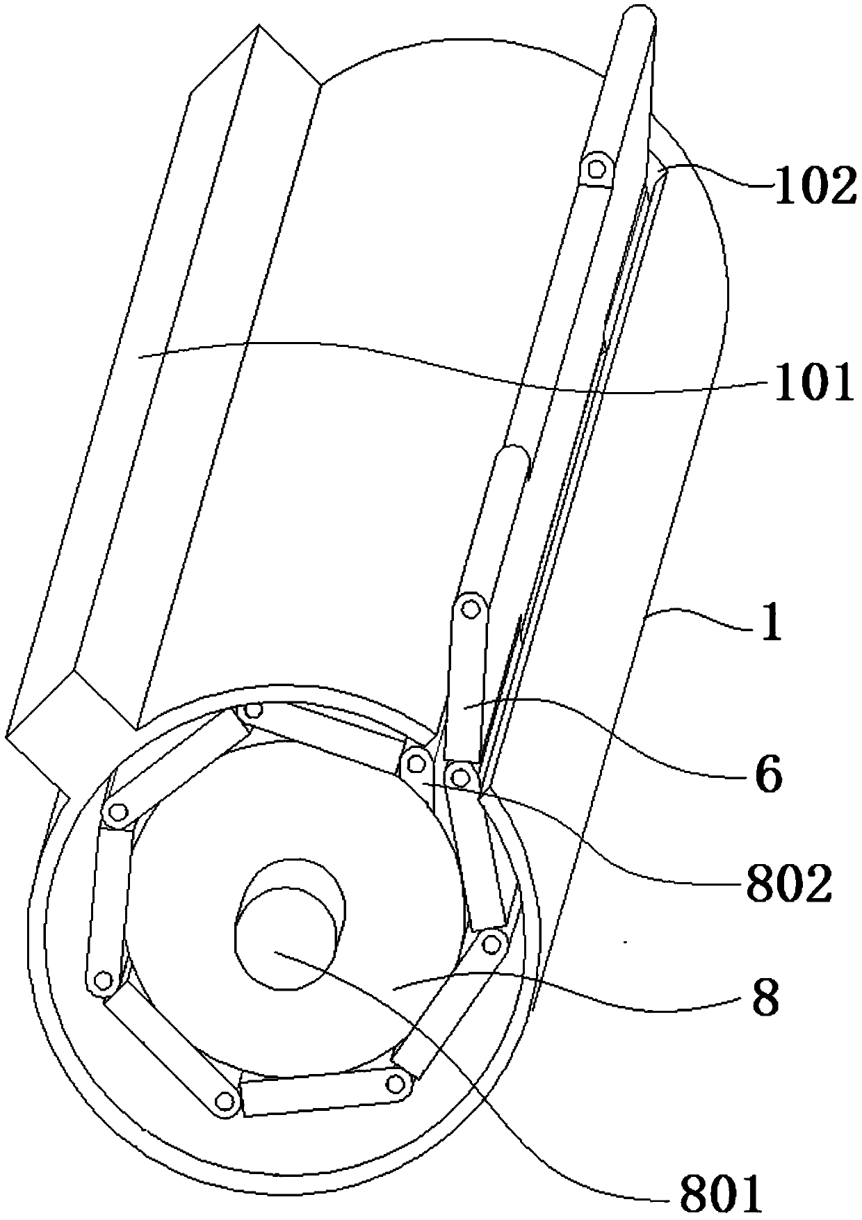 Windproof device for grape trellis and system of windproof device