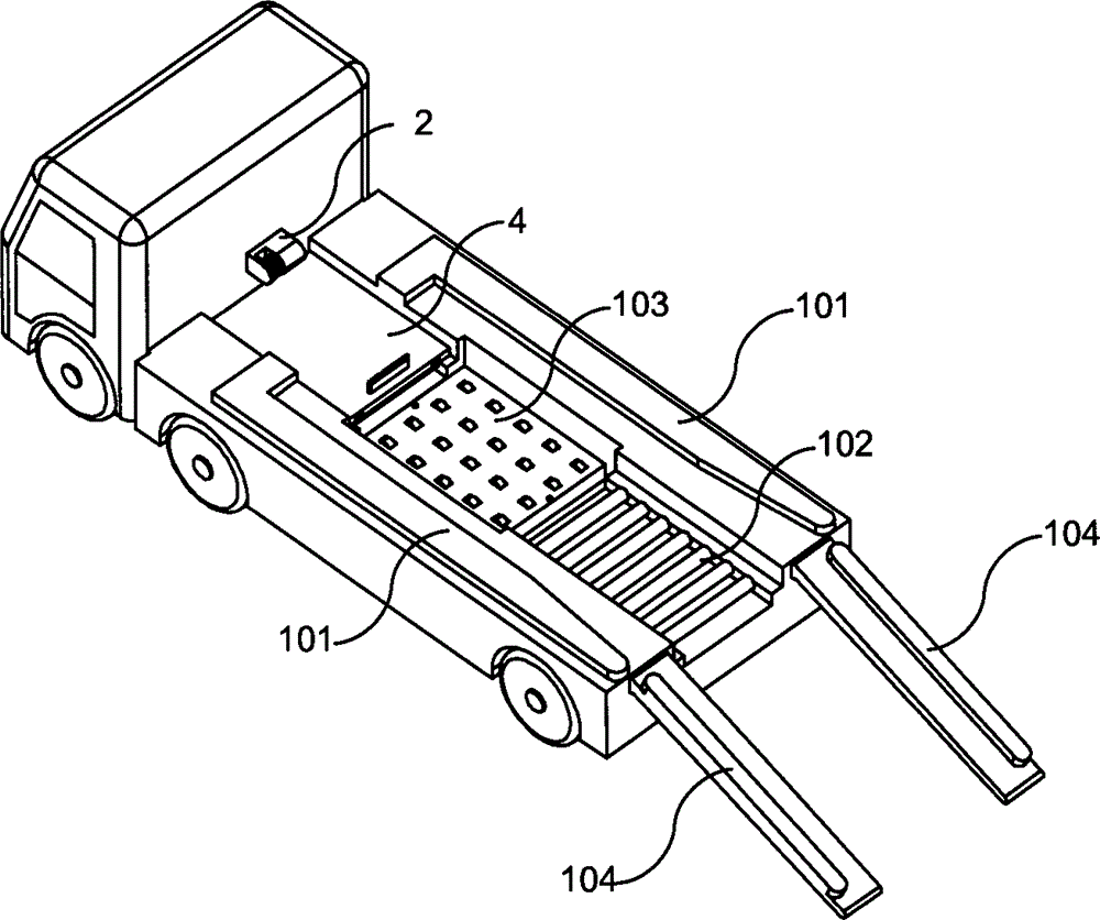 Mobile energy supply truck allowing energy to be supplied to electric vehicle