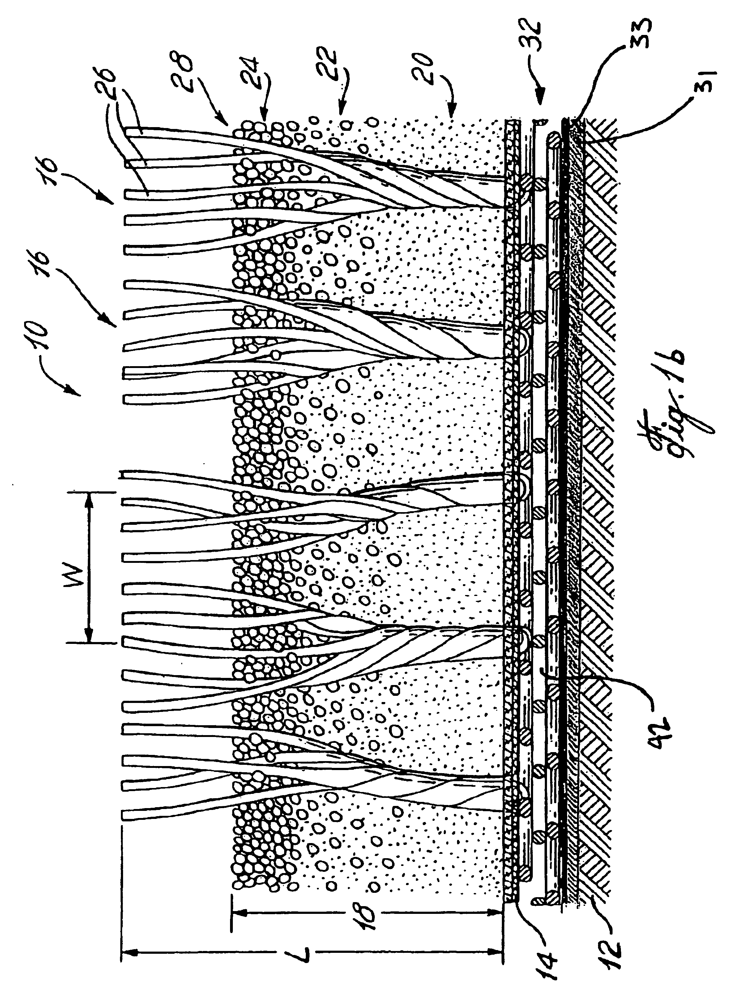 Drainage system and method for artificial grass using spacing grid