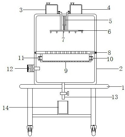 Oiling device for leather processing