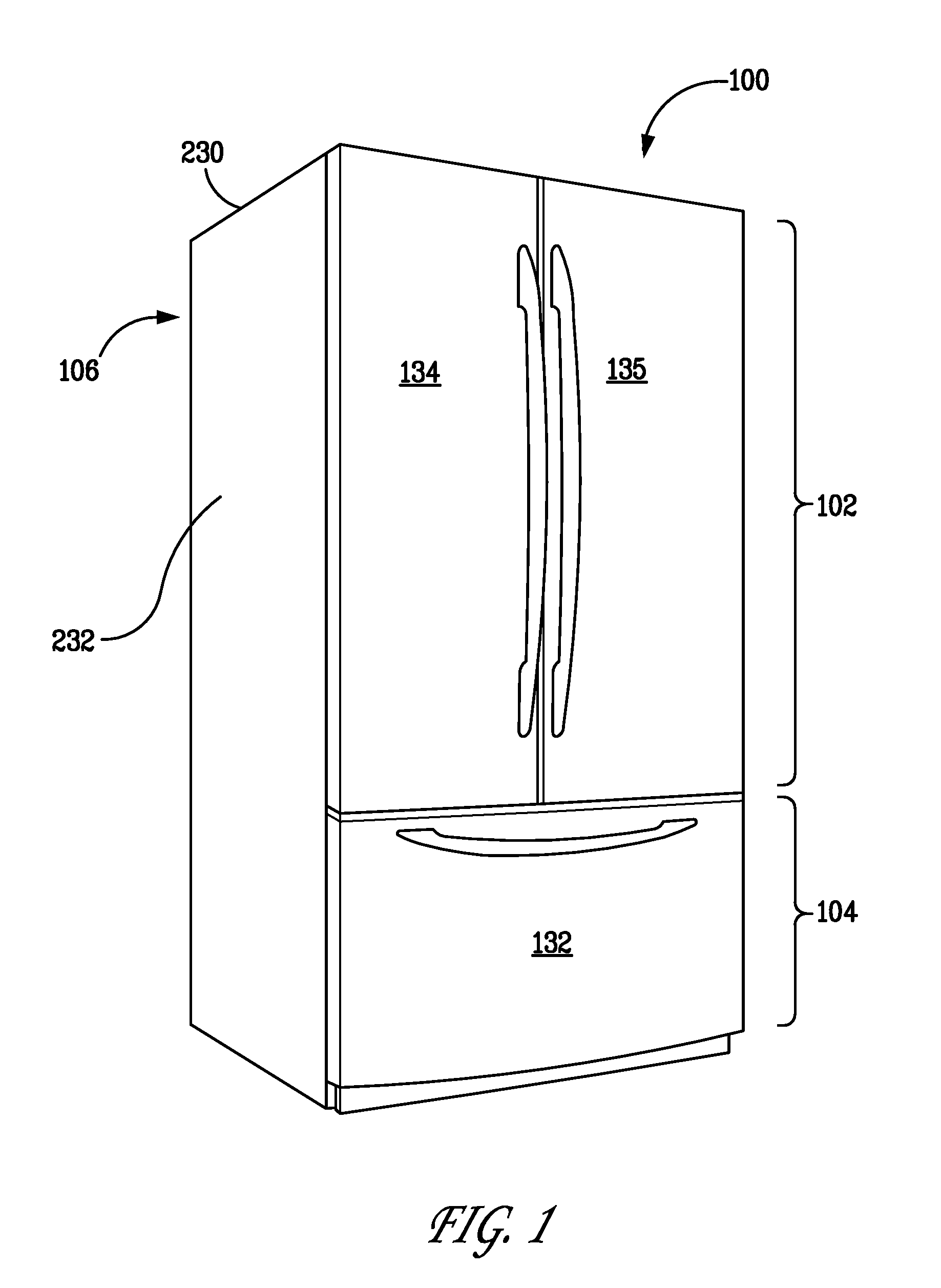 Temperature controlled compartment and method for a refrigerator