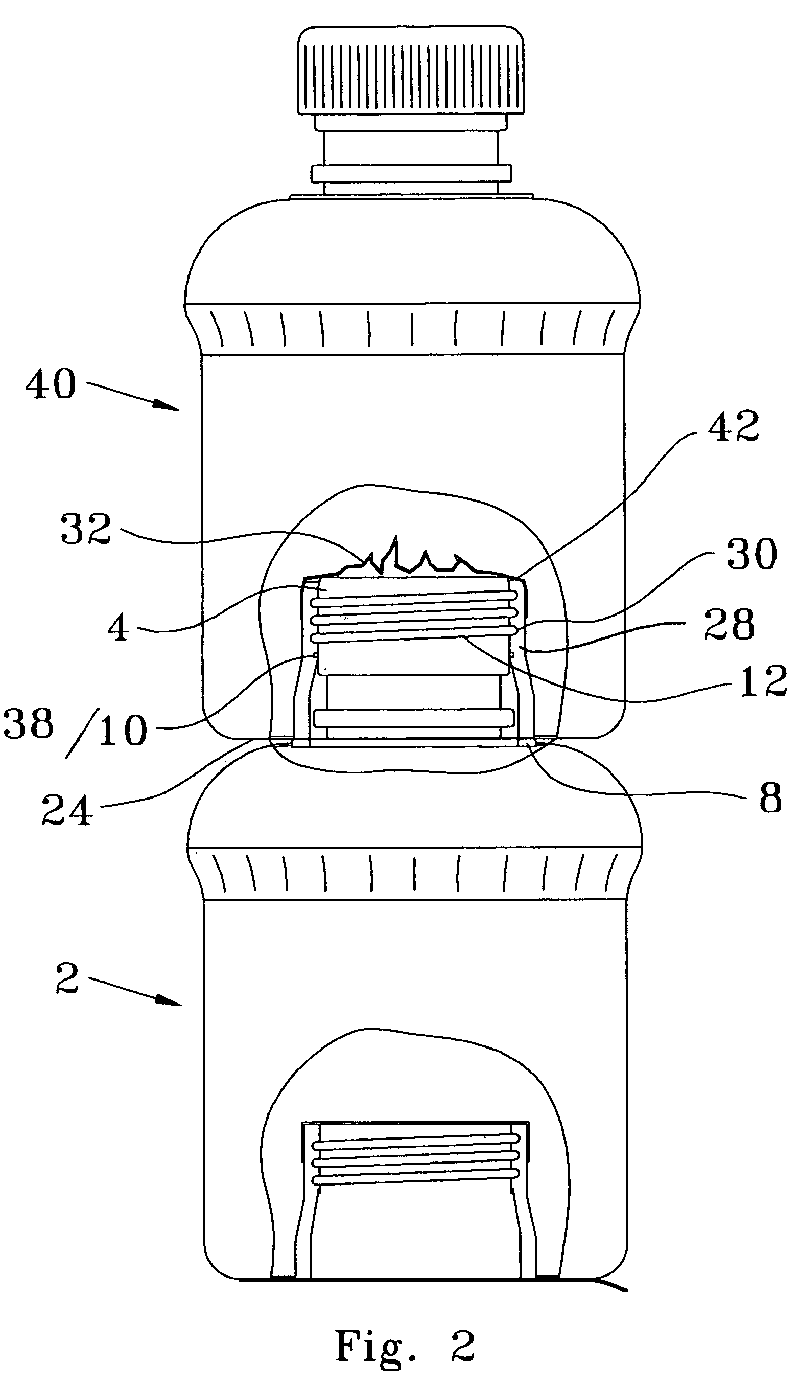 Interlocking personal beverage mixing container