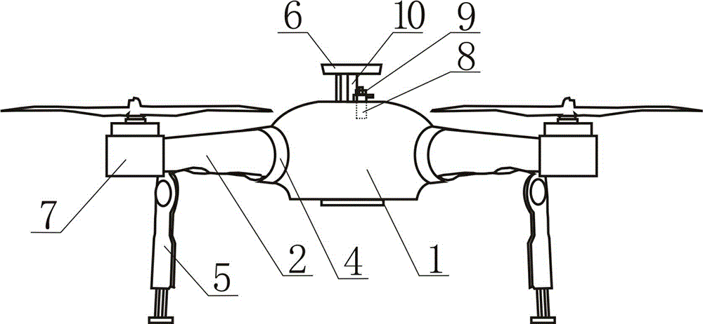 Aircraft with four fixed rotor wings