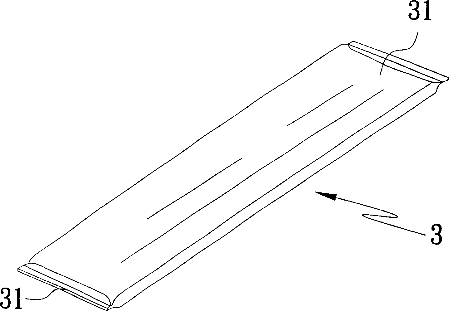 Heat pipe sealing structure, and its pressing method and special mould