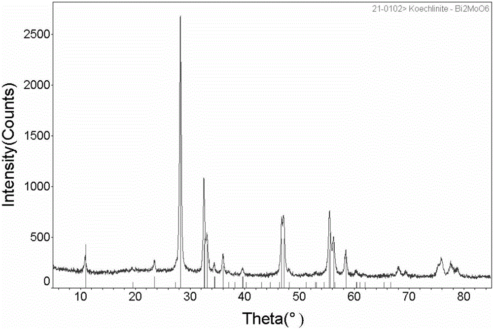 Preparation method of bismuth molybdate nano-wafer