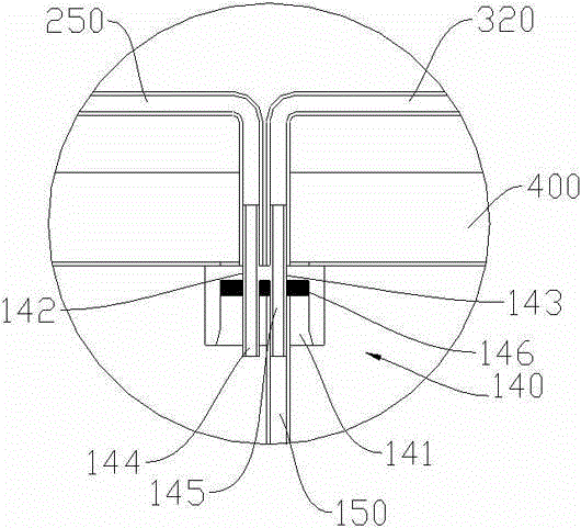 Beverage bottle pneumatic connection device and beverage machine