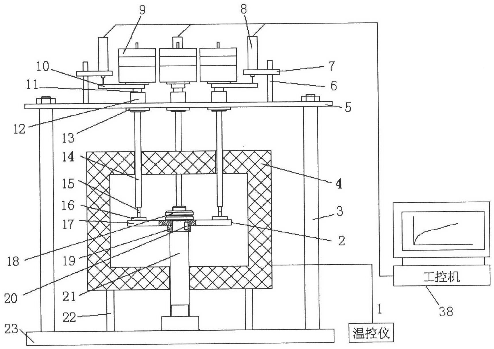 Multi-head miniature test specimen creep experiment device and test method