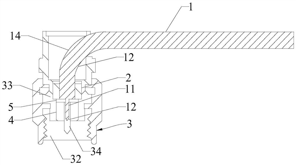 Structure of bent connector and processing method thereof