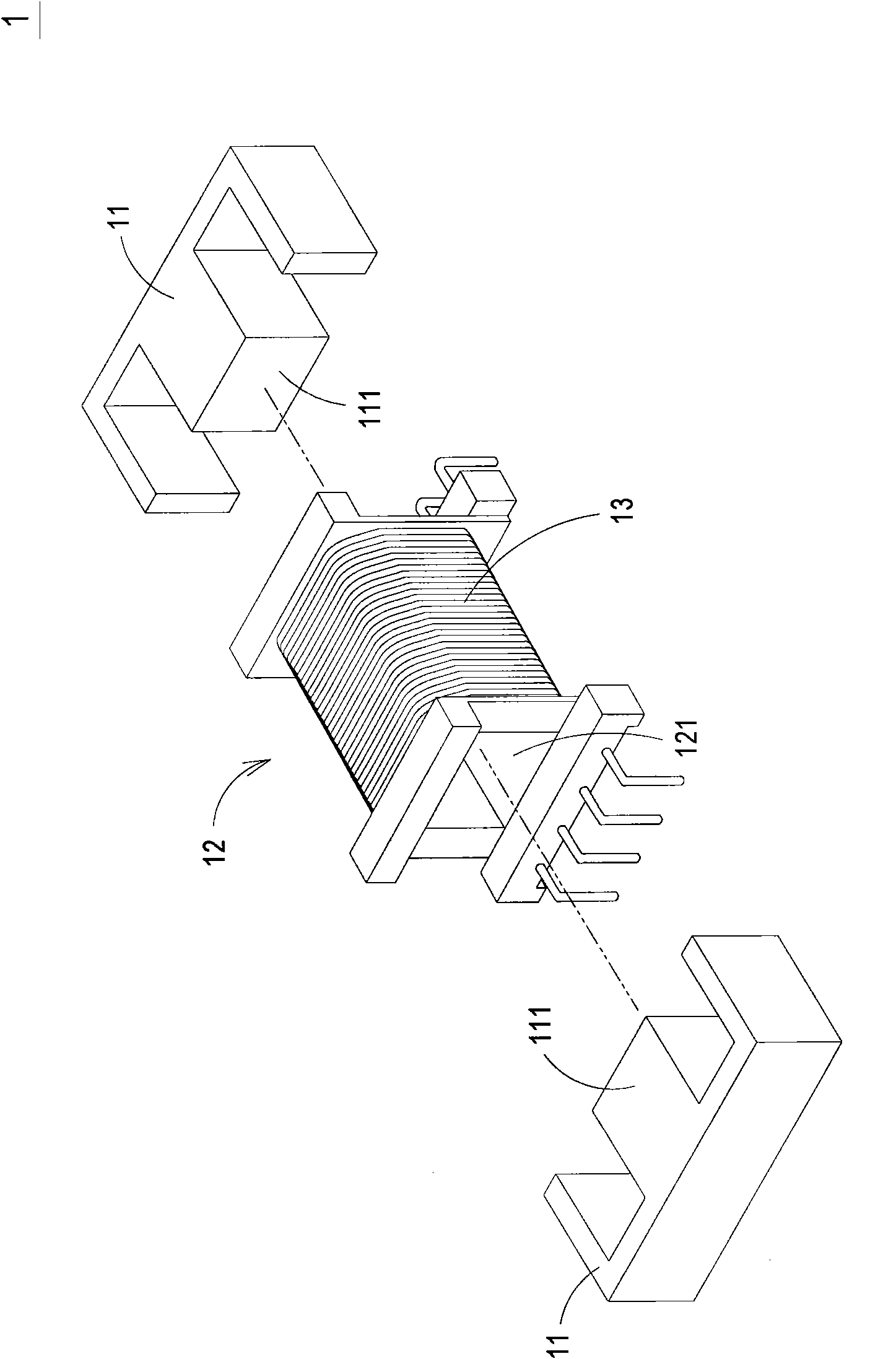 Transformer used for reducing electromagnetic interference influence and applicable power switching circuit thereof