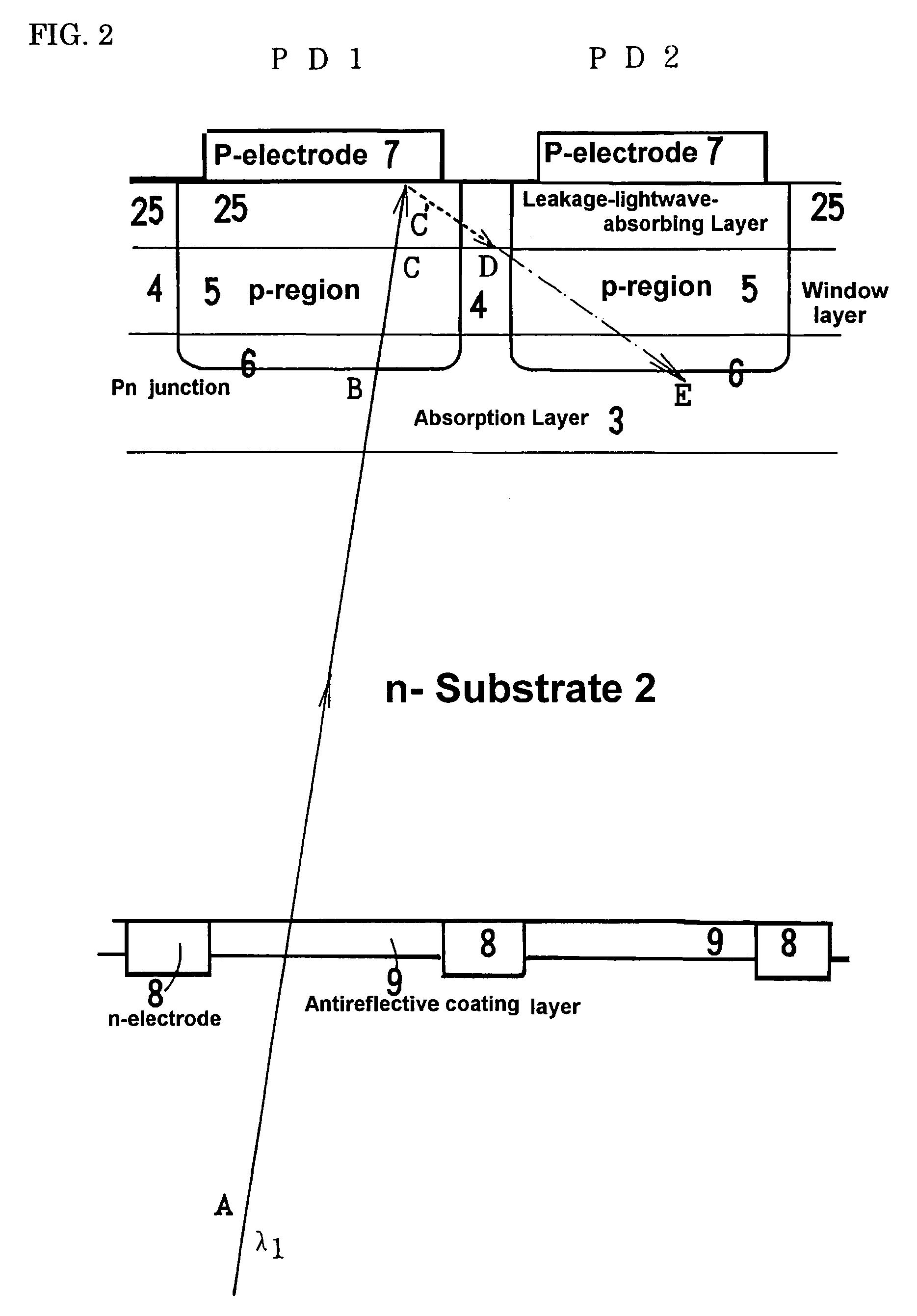 Rear-illuminated-type photodiode array