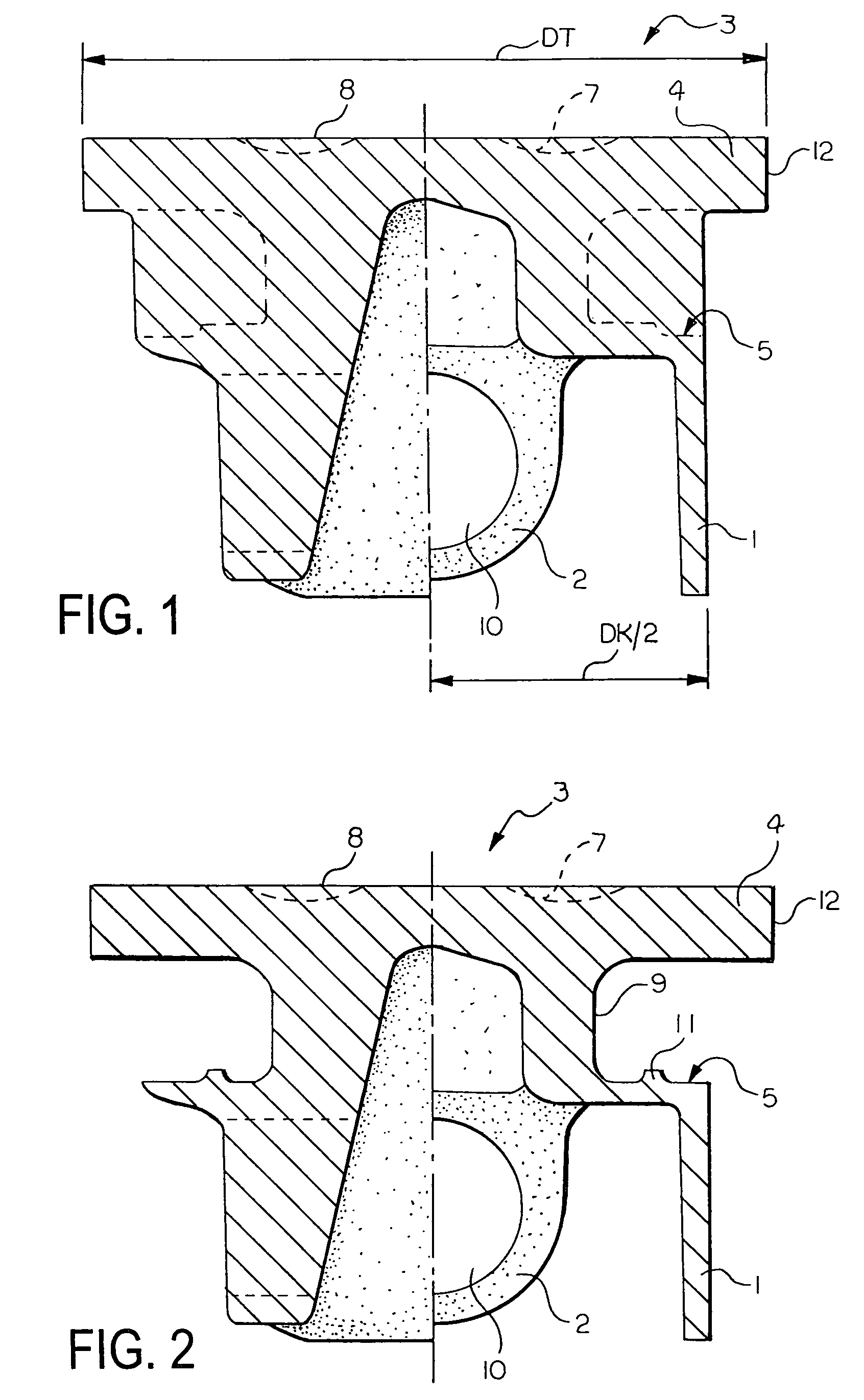 One-piece steel piston