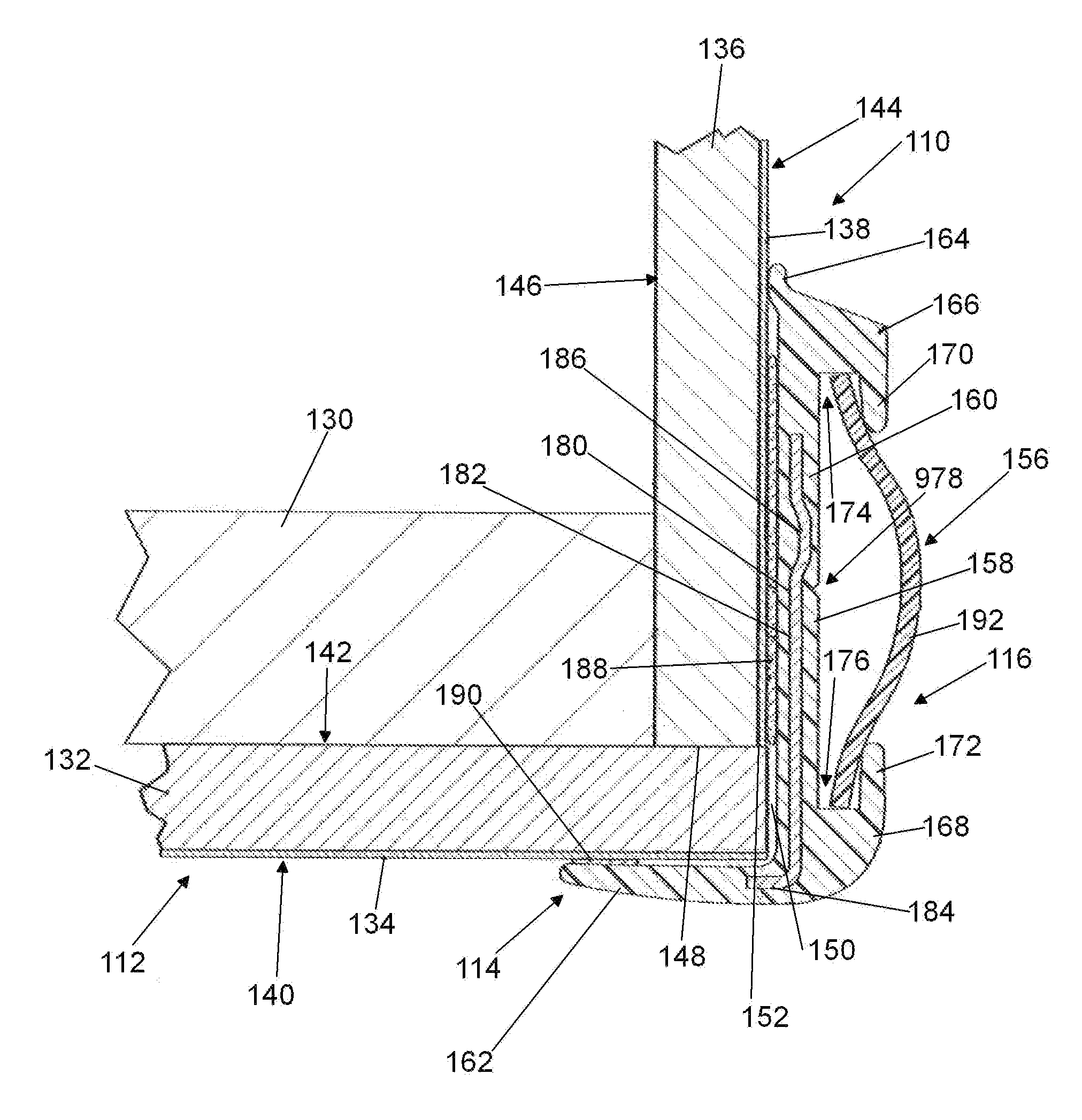 Corner rail extrusion