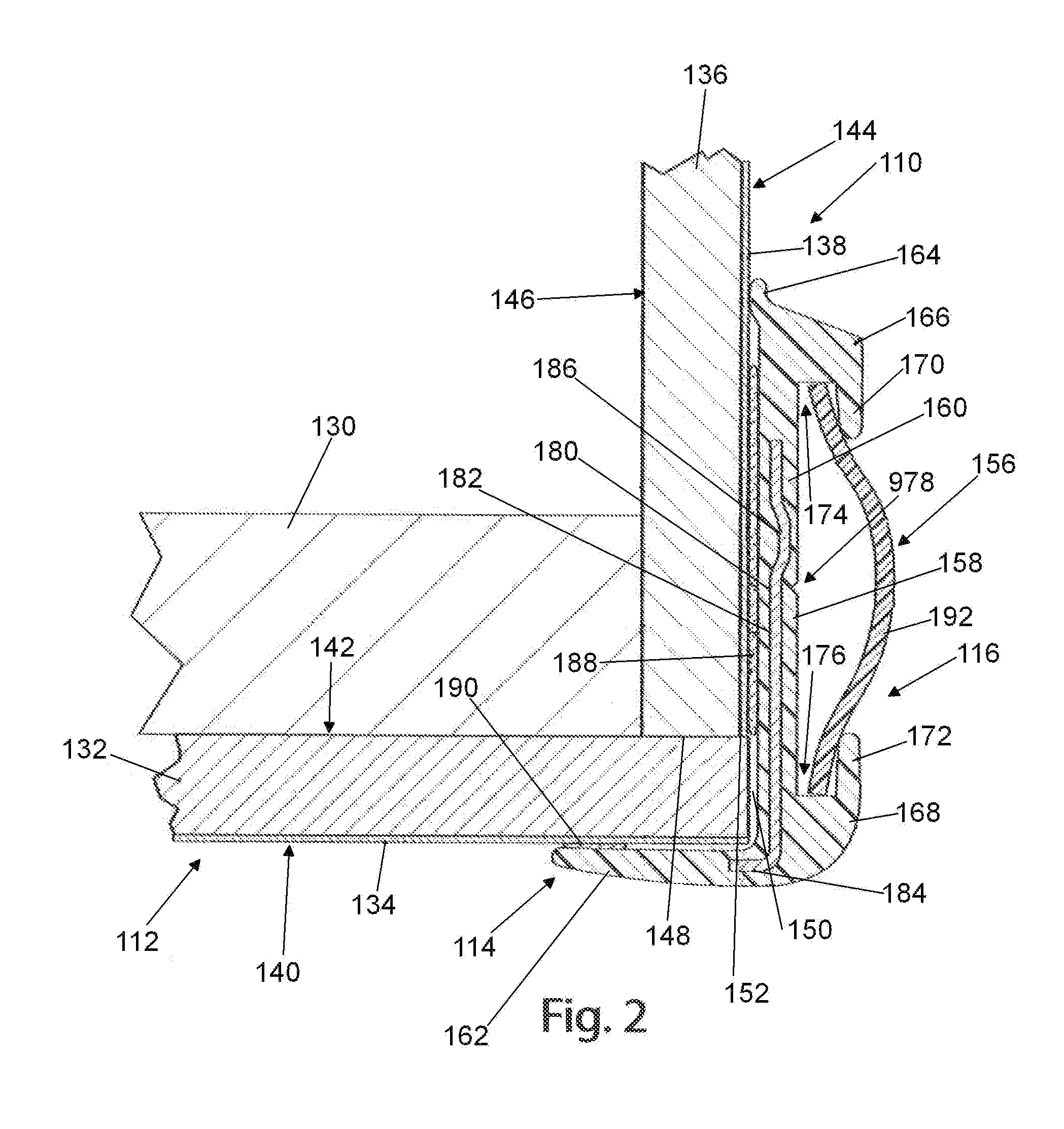 Corner rail extrusion