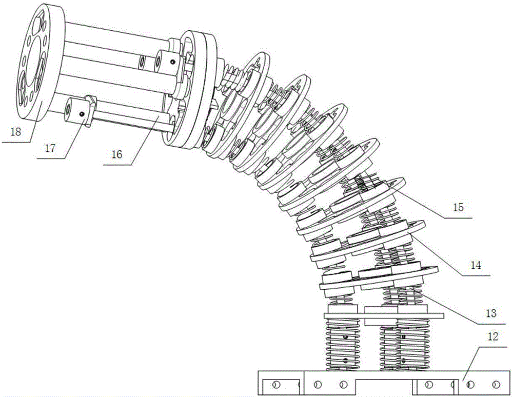 Master-slave controlled flexible continuum robot device and its control method