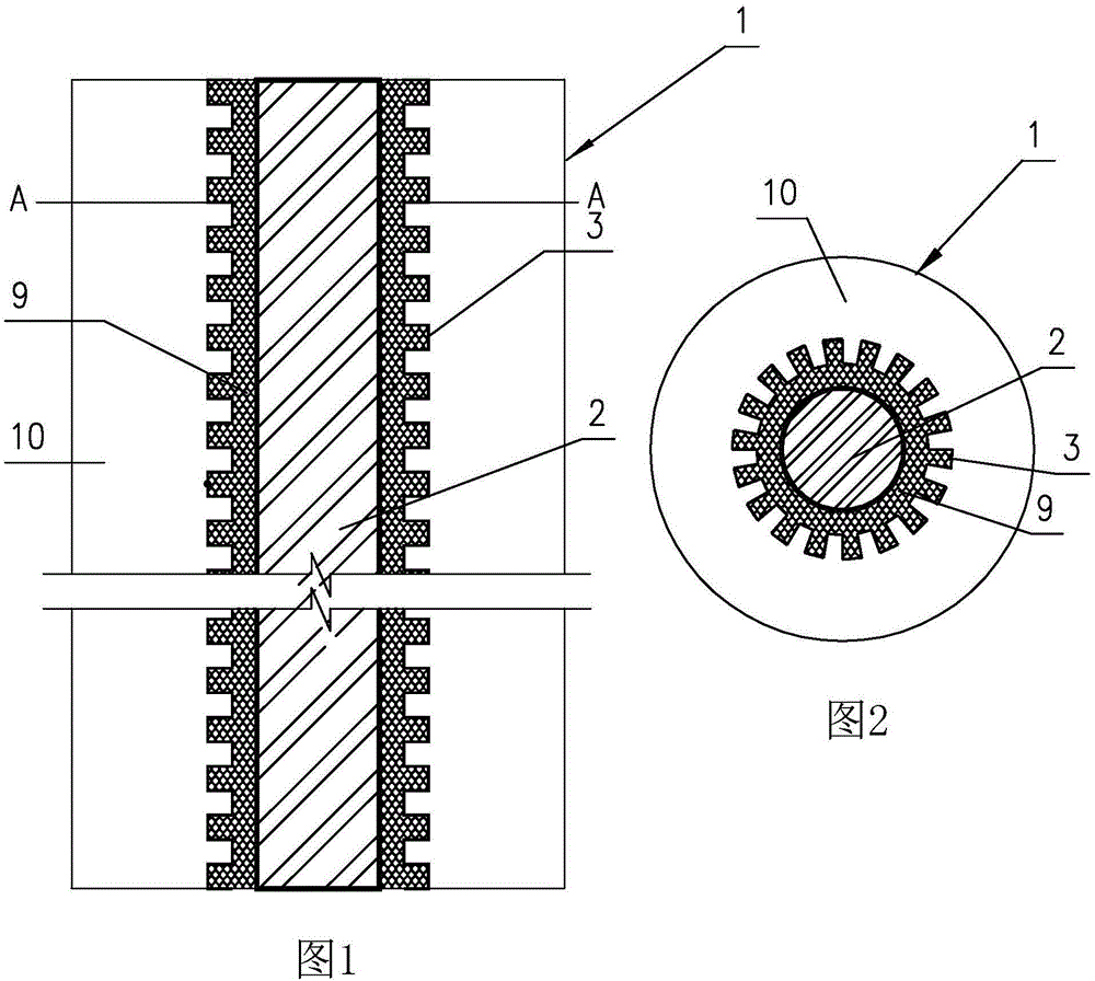 Anti-corrosion prefabricated grouting anchor rod for highly corrosive environment