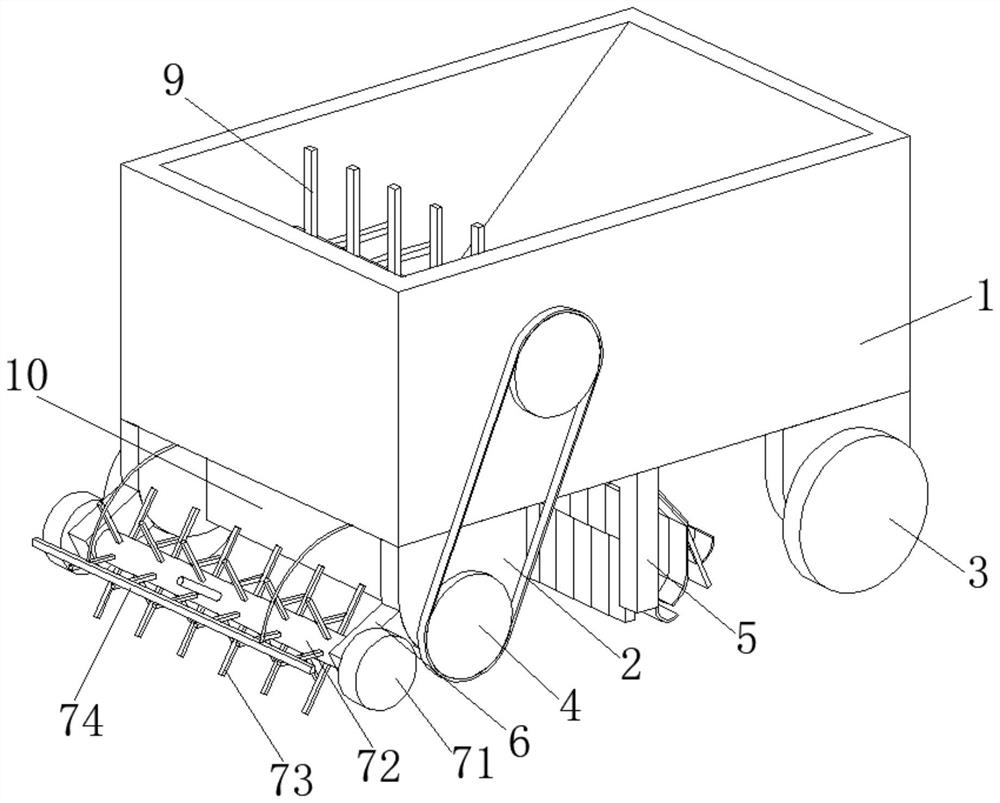 Concrete pouring device with slicking function