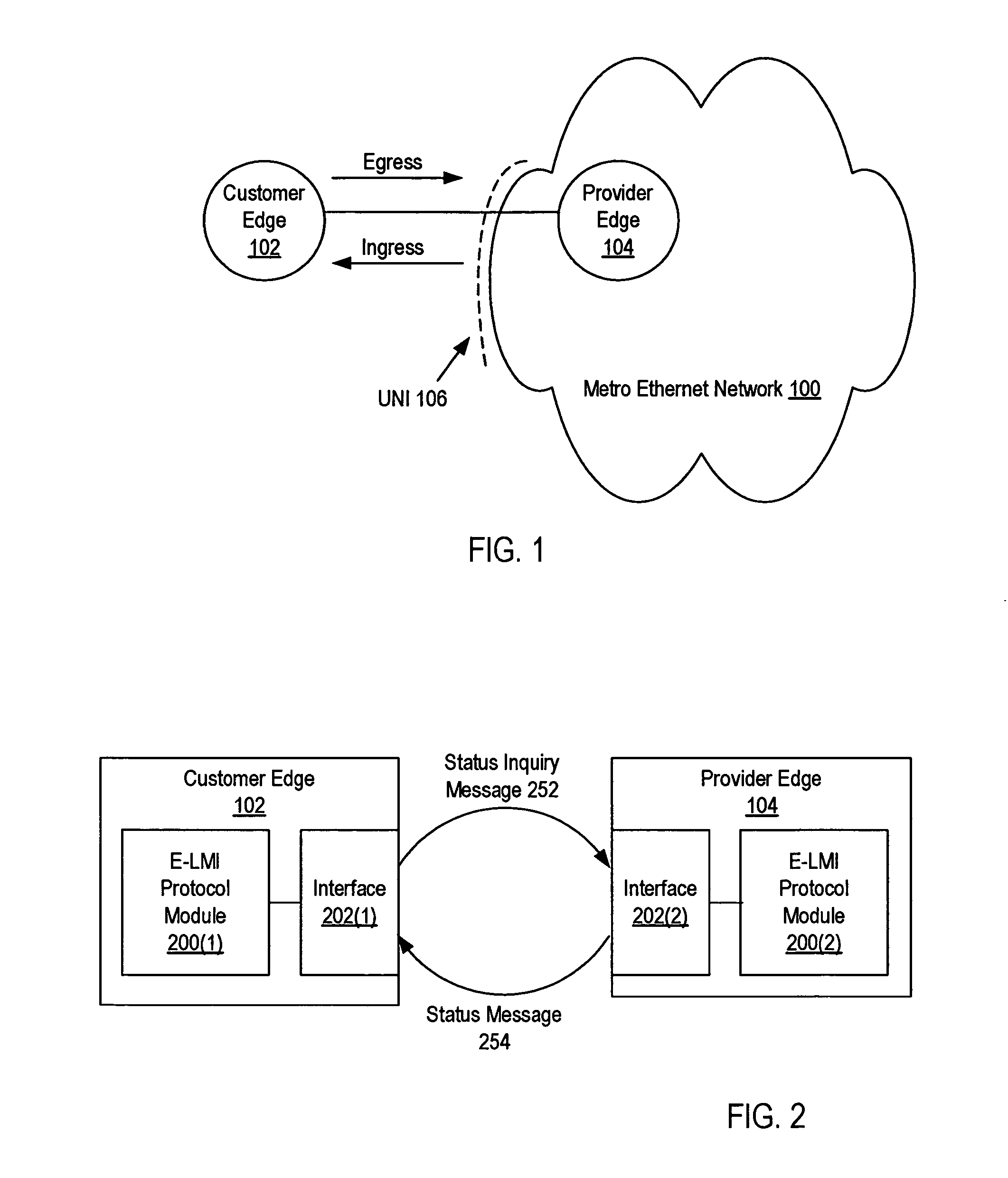 Ethernet local management interface (E-LMI)