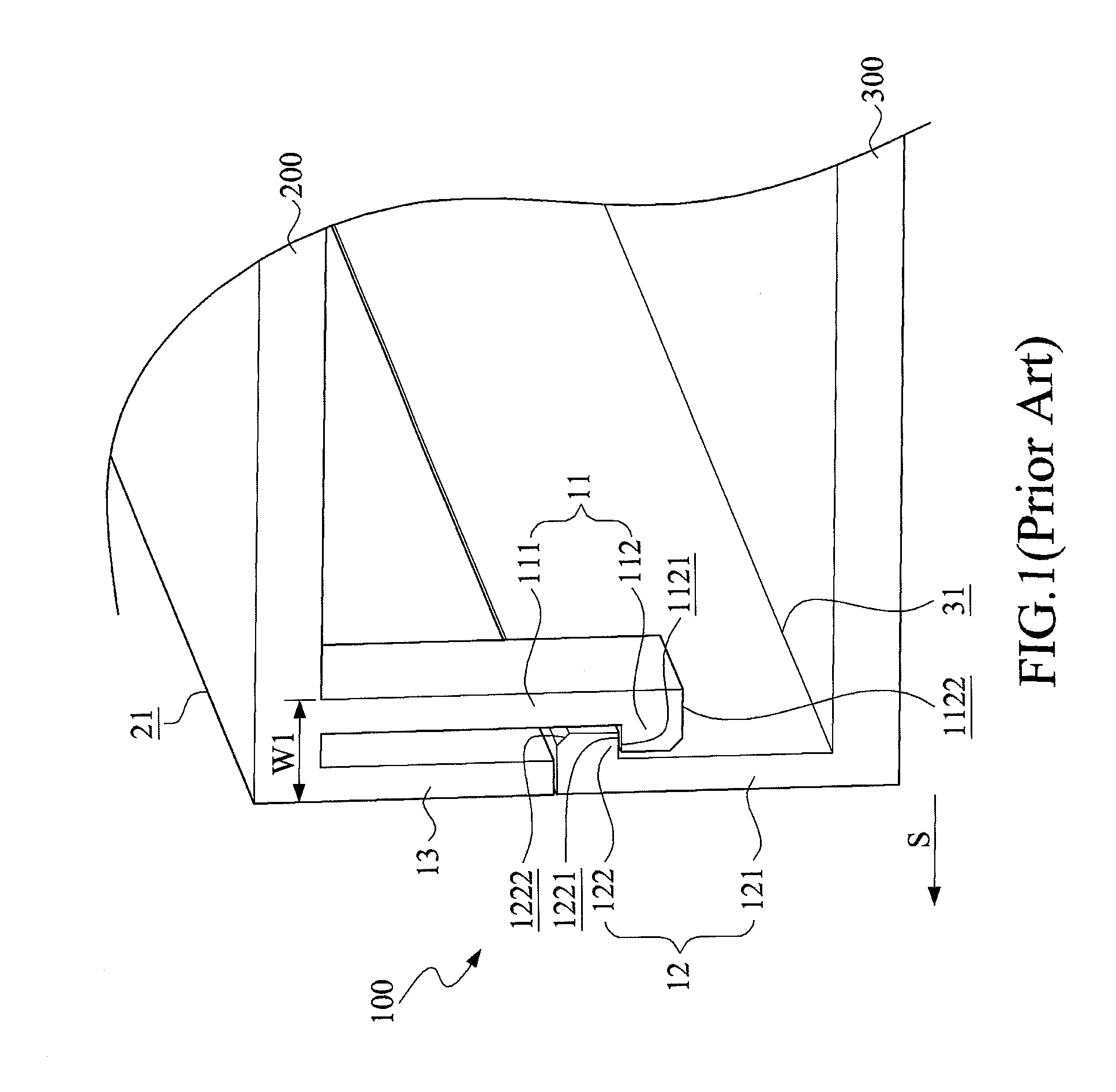 Coupling structure for a shell