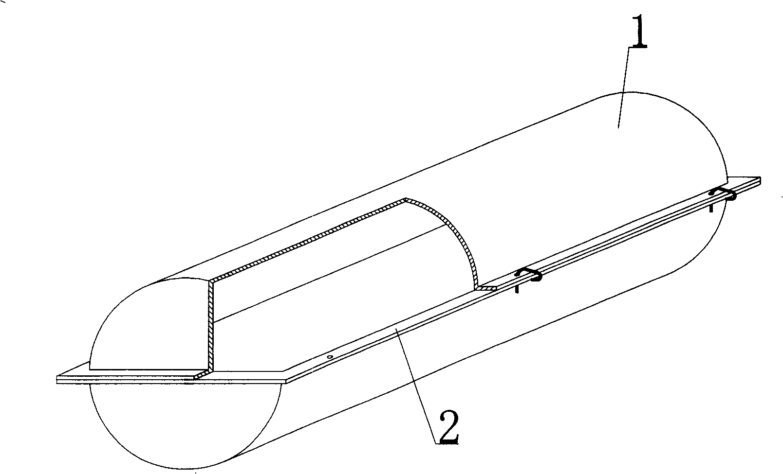 Press mould molding tube