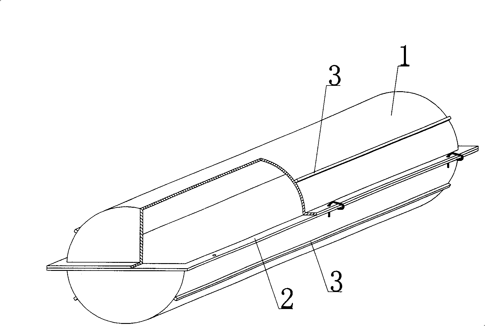 Press mould molding tube