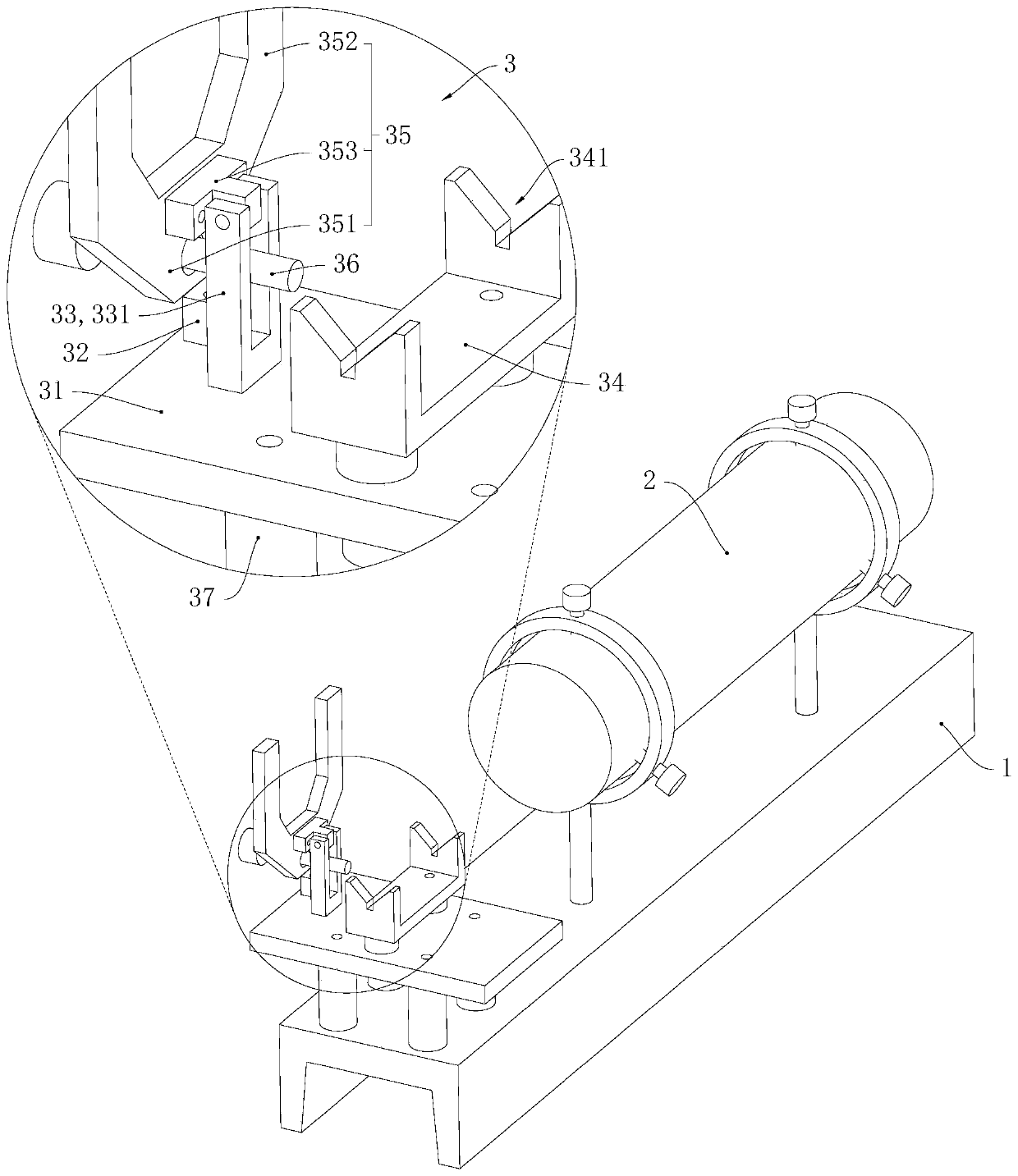 Locking clamp and collimation inspection device