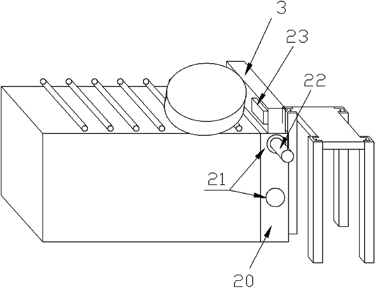 Automation device for wind power spindle flanges before hoisting