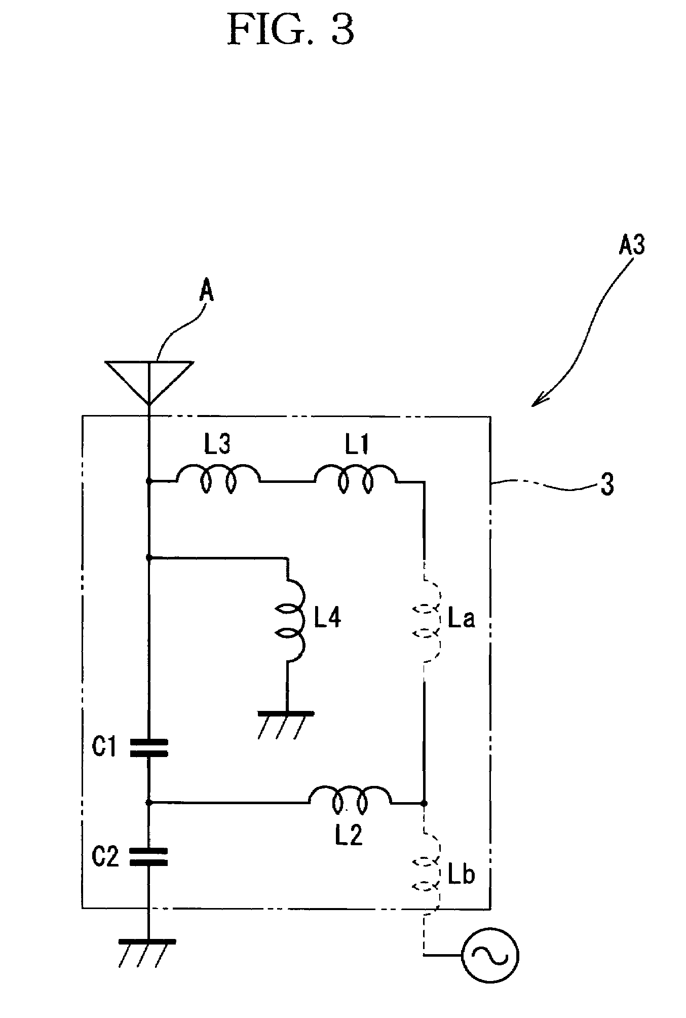 Antenna matching circuit, mobile communication device including antenna matching circuit, and dielectric antenna including antenna matching circuit