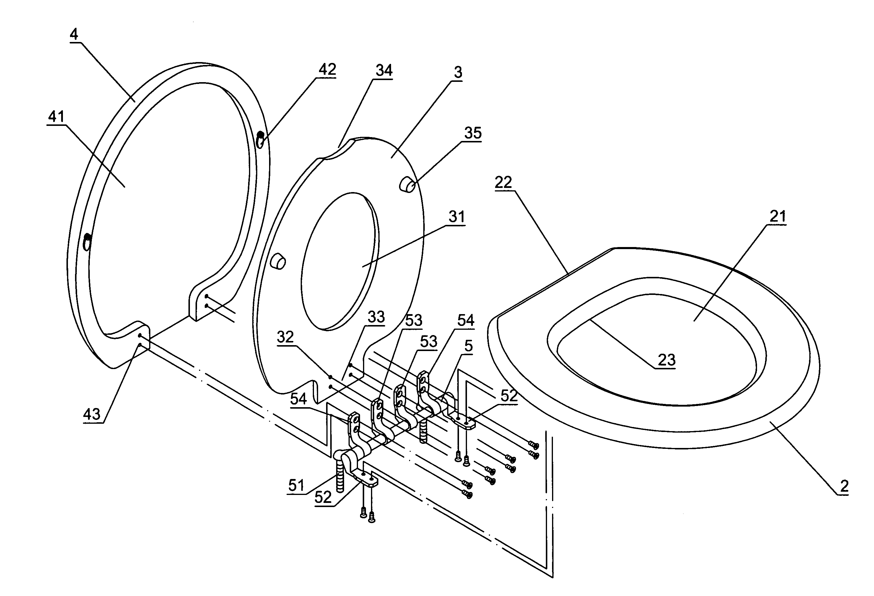 Dual specifications toilet seat cover structure modification