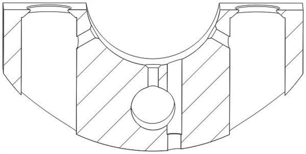 Machining method for large-eccentric-distance porous flying block iron casting