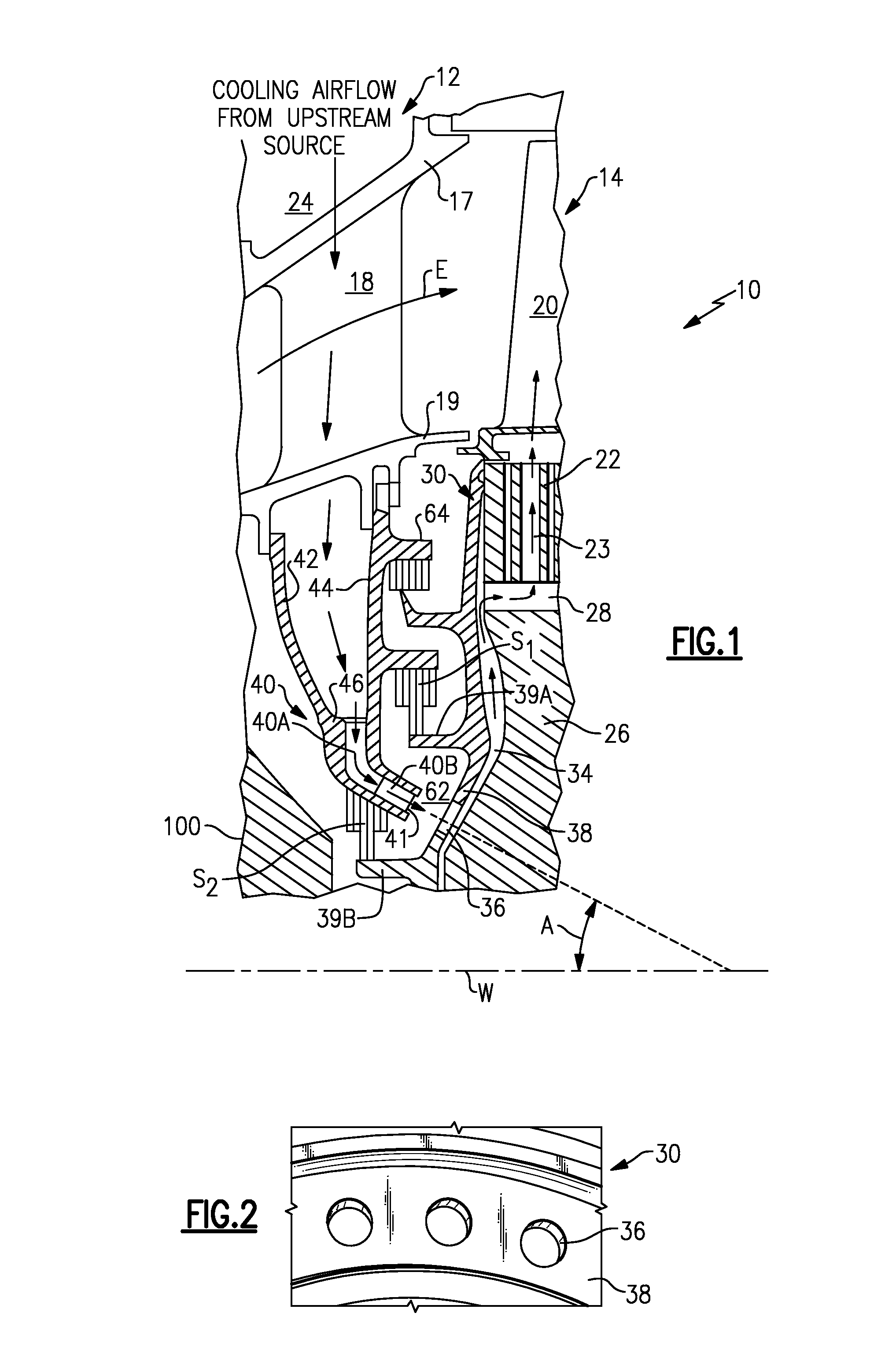 Angled on-board injector