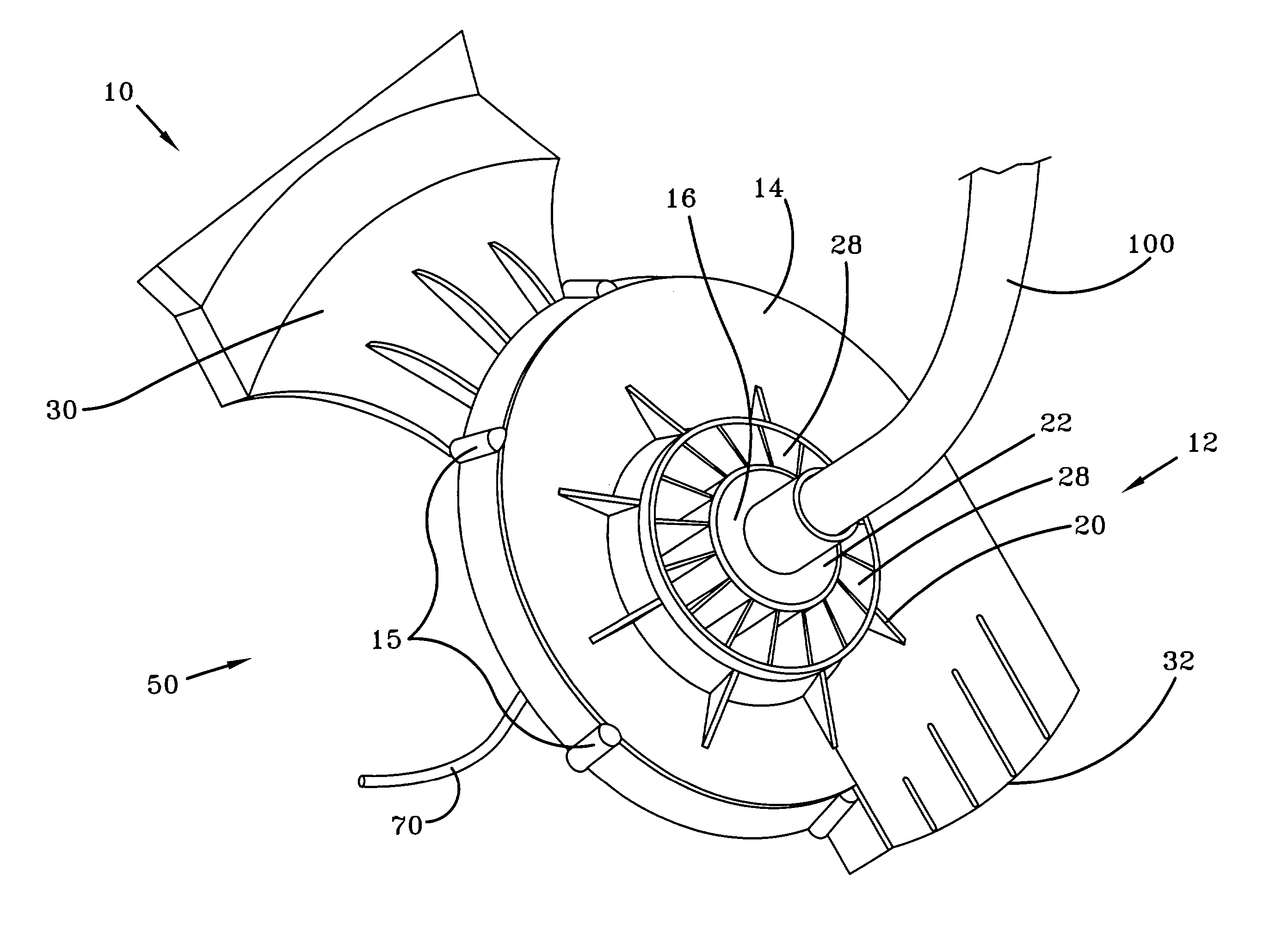 Combination blower assembly and string trimmer