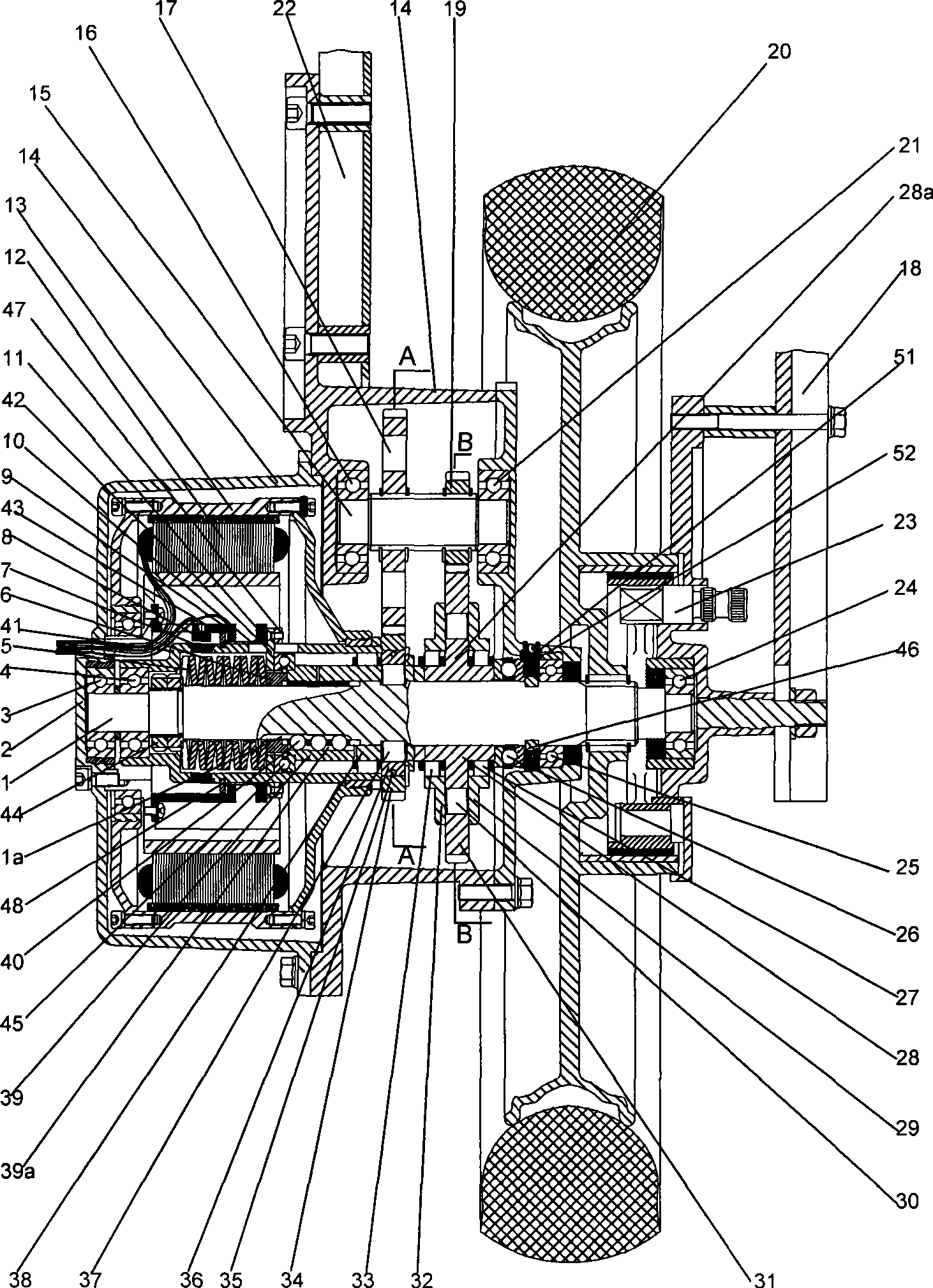 Intellectualized two shift-gears automatic speed-changing electric wheel hub