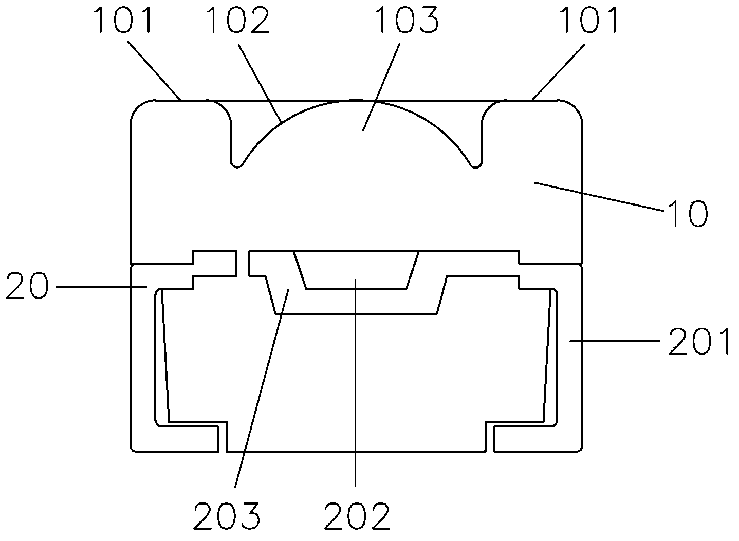 Novel waterproof SMD (surface mounted device) LED and production technology thereof