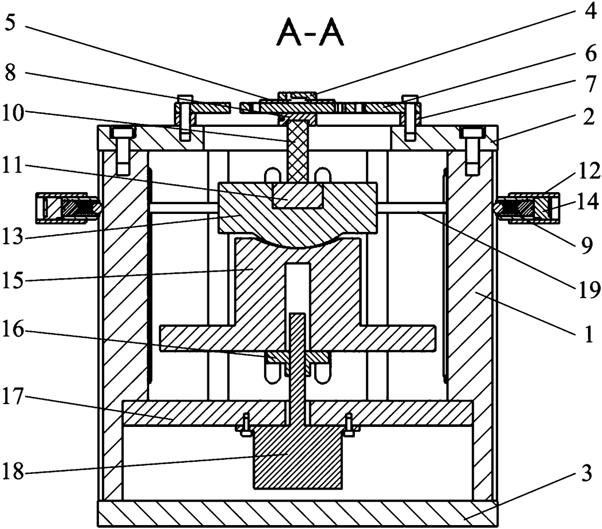 MEMS microstructure four-axis type dynamic loading apparatus based on piezoelectric ceramics