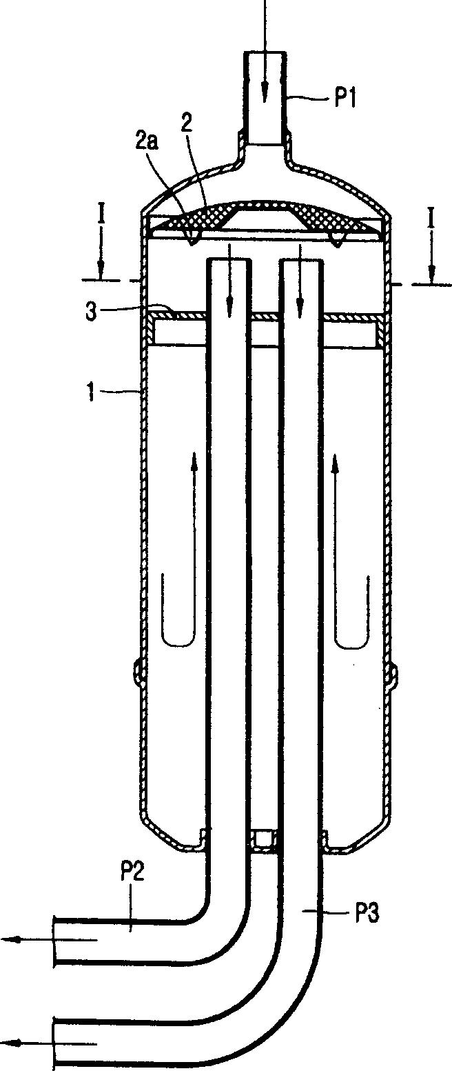 Vibration-noise absorber of liquid-storage tank for compressor