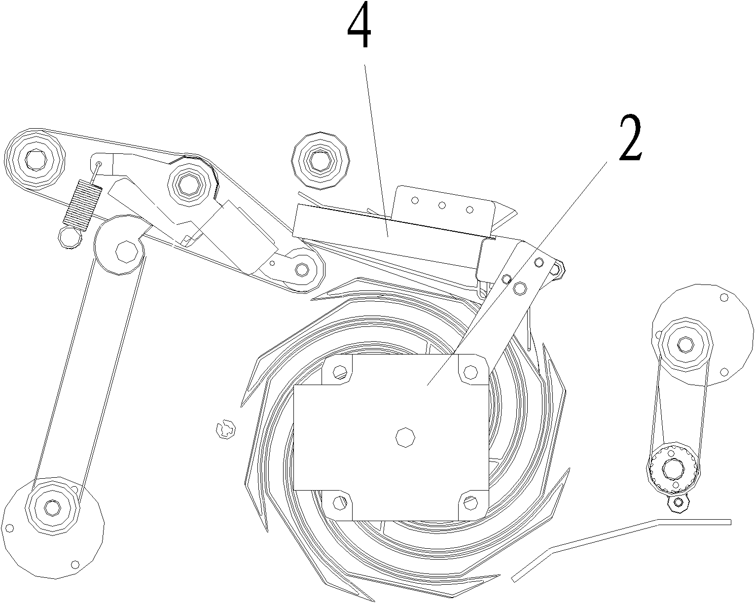 Sheet medium conveying mechanism