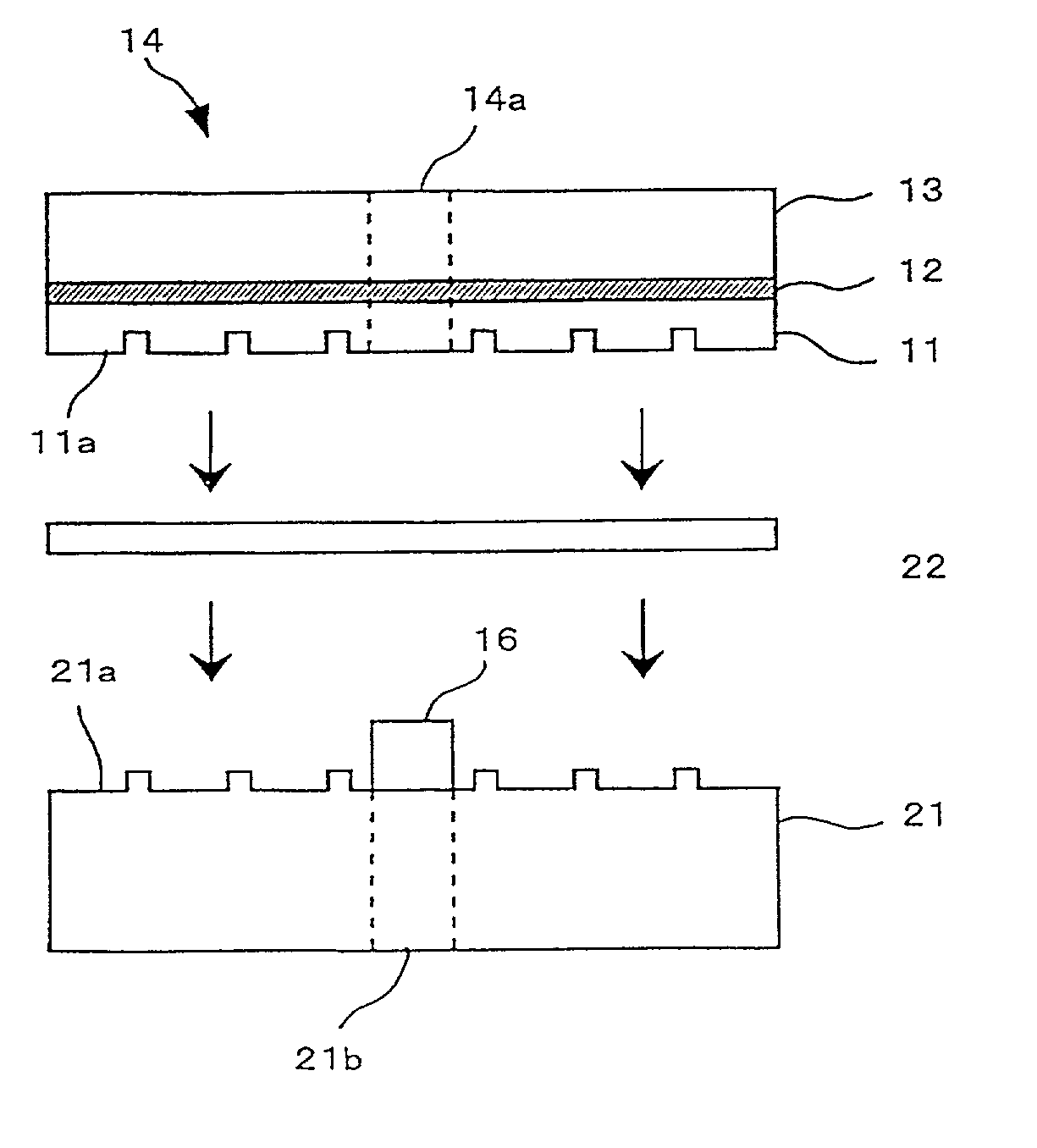 Method of manufacturing a disk and transfer method for the disk