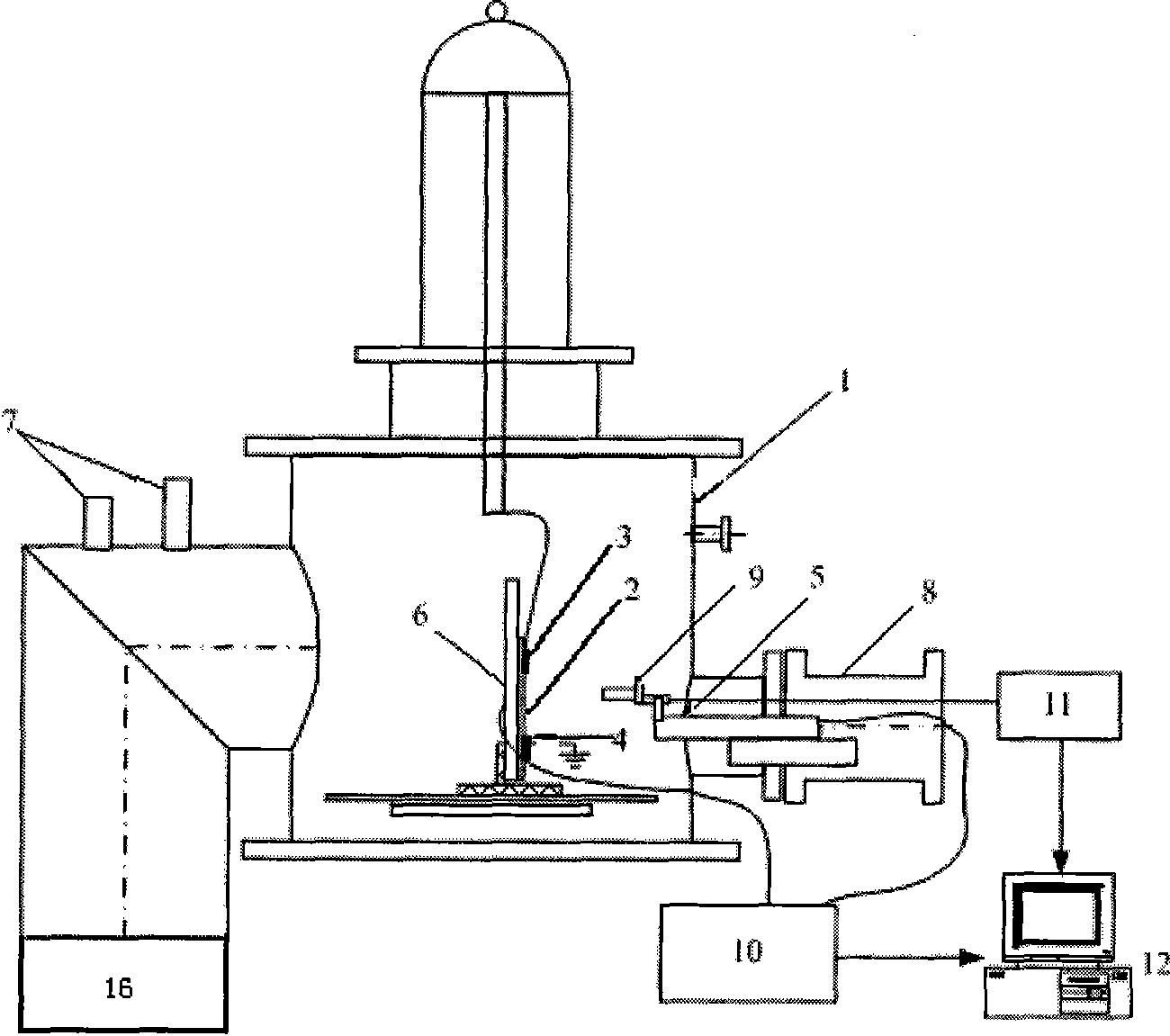 System for automatically measuring charge distribution on surface of solid medium