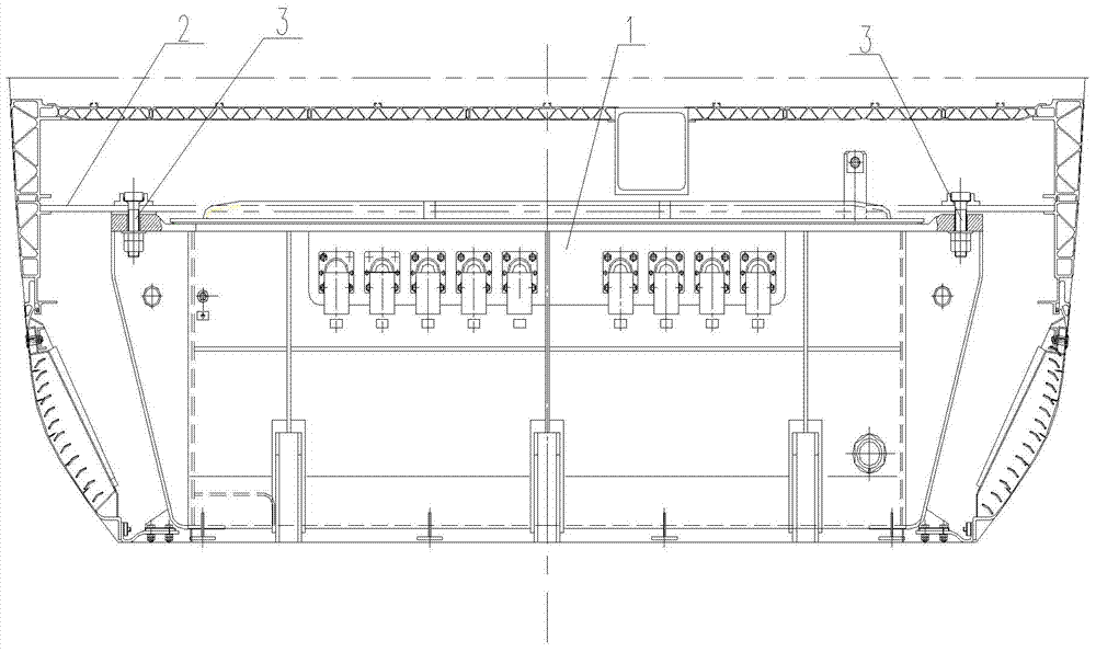 Structure and method for hanging and installing bottom suspension device of high speed motor train unit