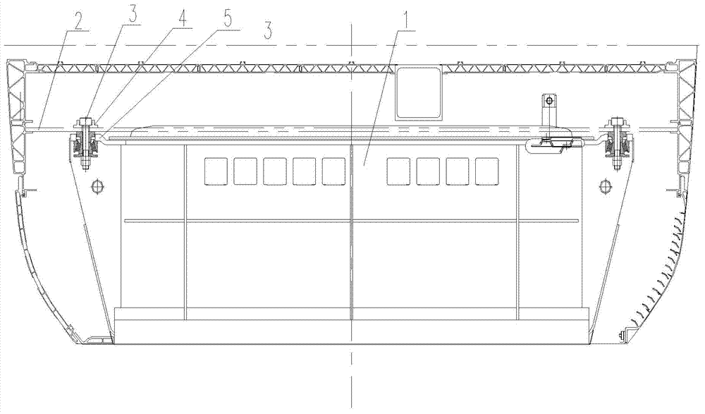 Structure and method for hanging and installing bottom suspension device of high speed motor train unit