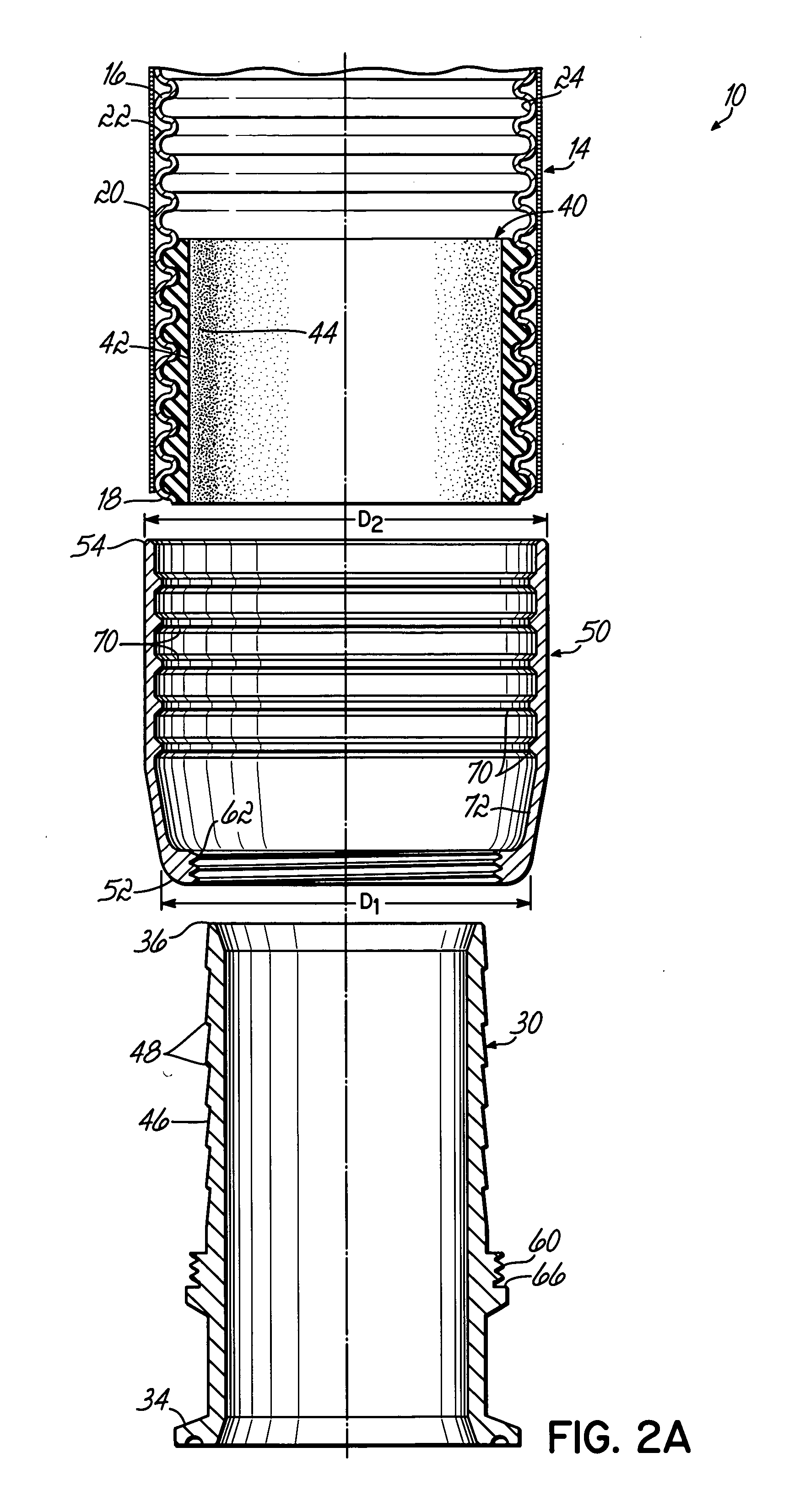 Fitting for a flexible metal hose