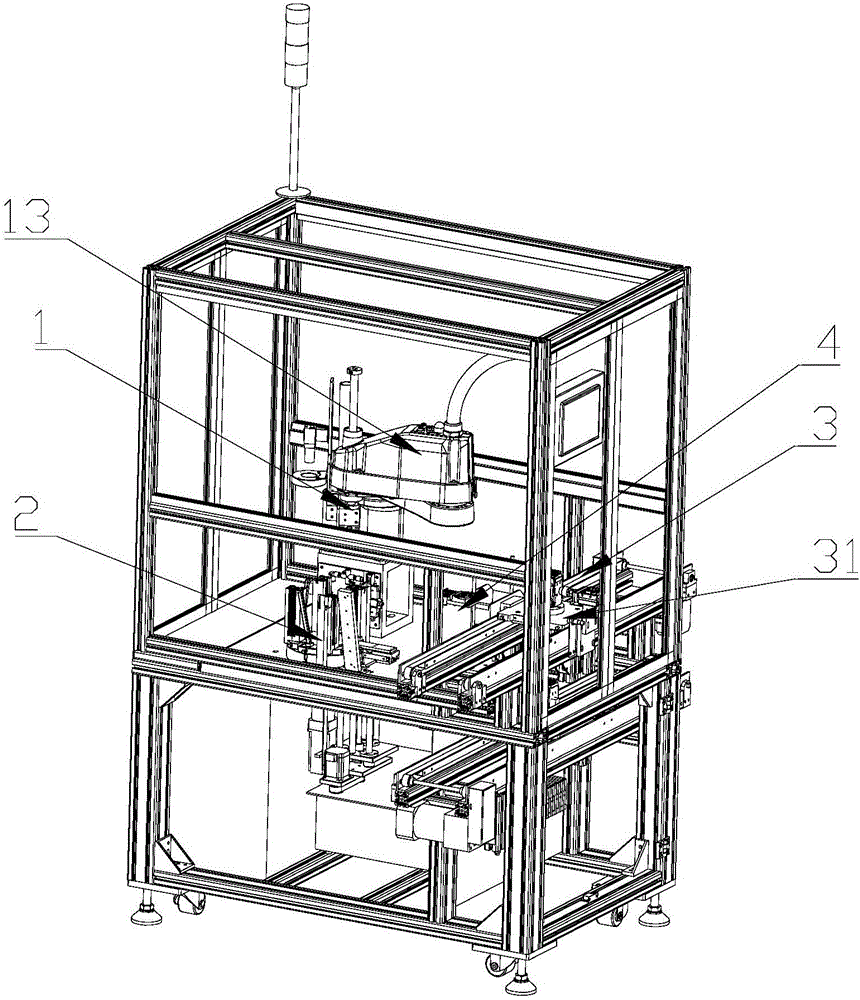 Automatic feeding assembly machine of integrated machine core component