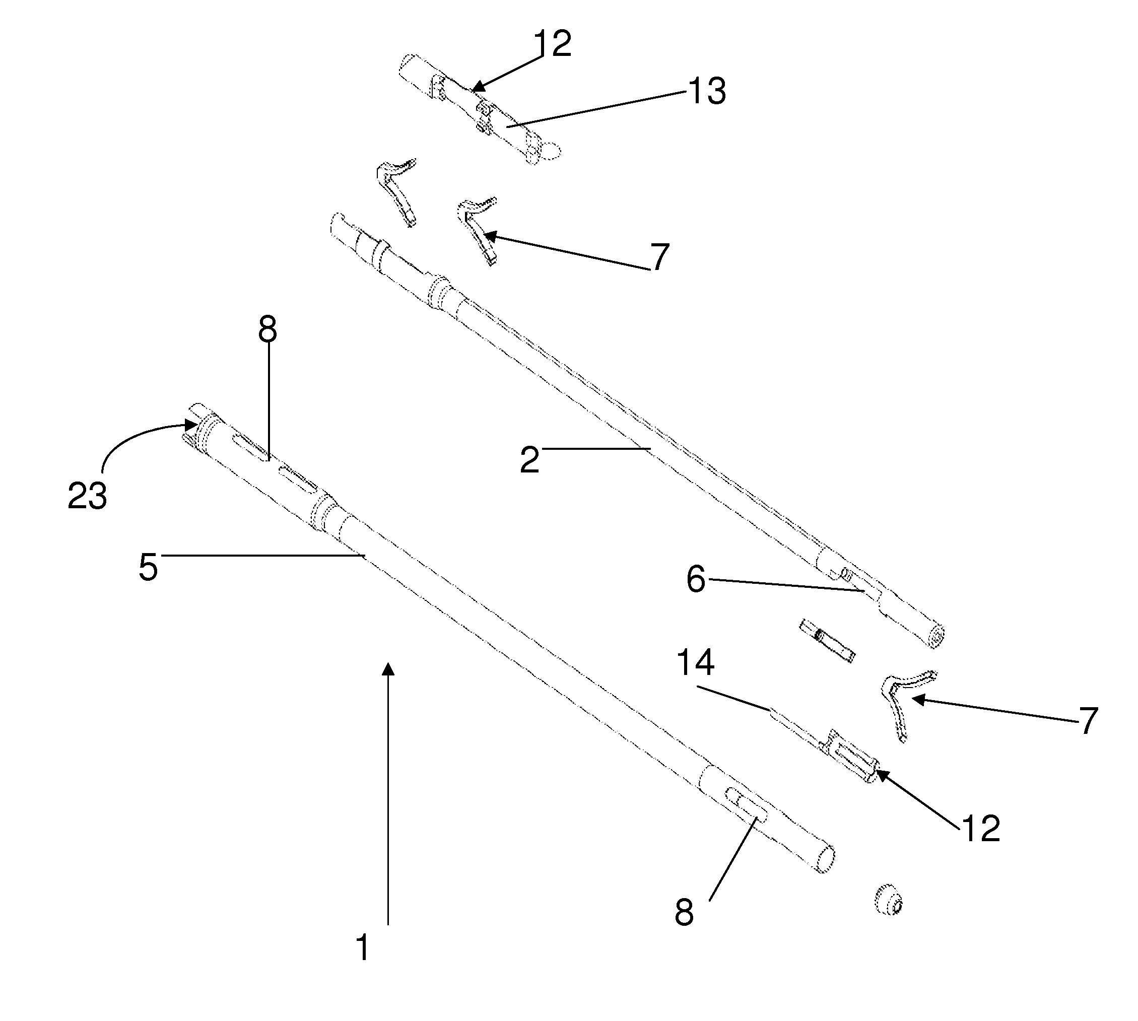 Intramedullary nail with shape memory elements