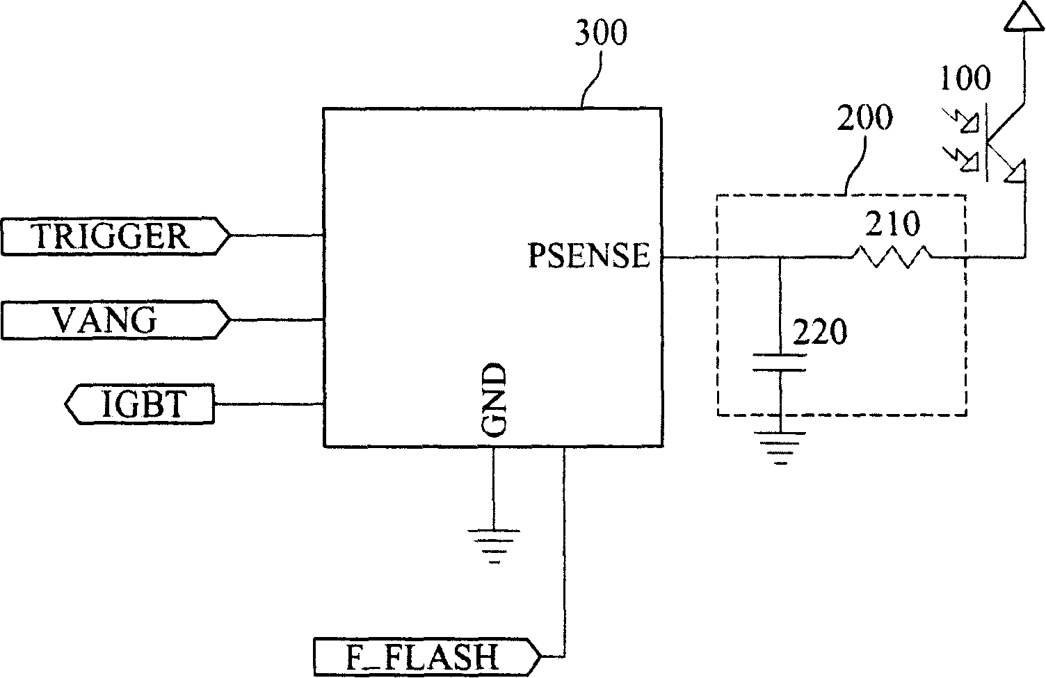 Flash lamp control circuit