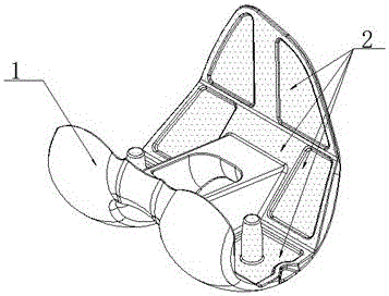 Improved artificial knee joint femoral prosthesis with porous film and preparation method thereof